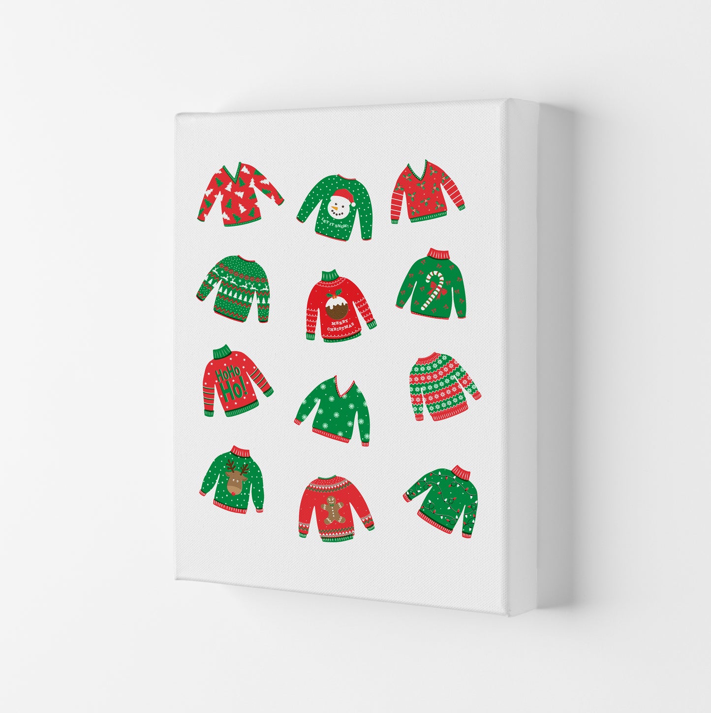Christmas Jumpers Art Print by Kookiepixel Canvas