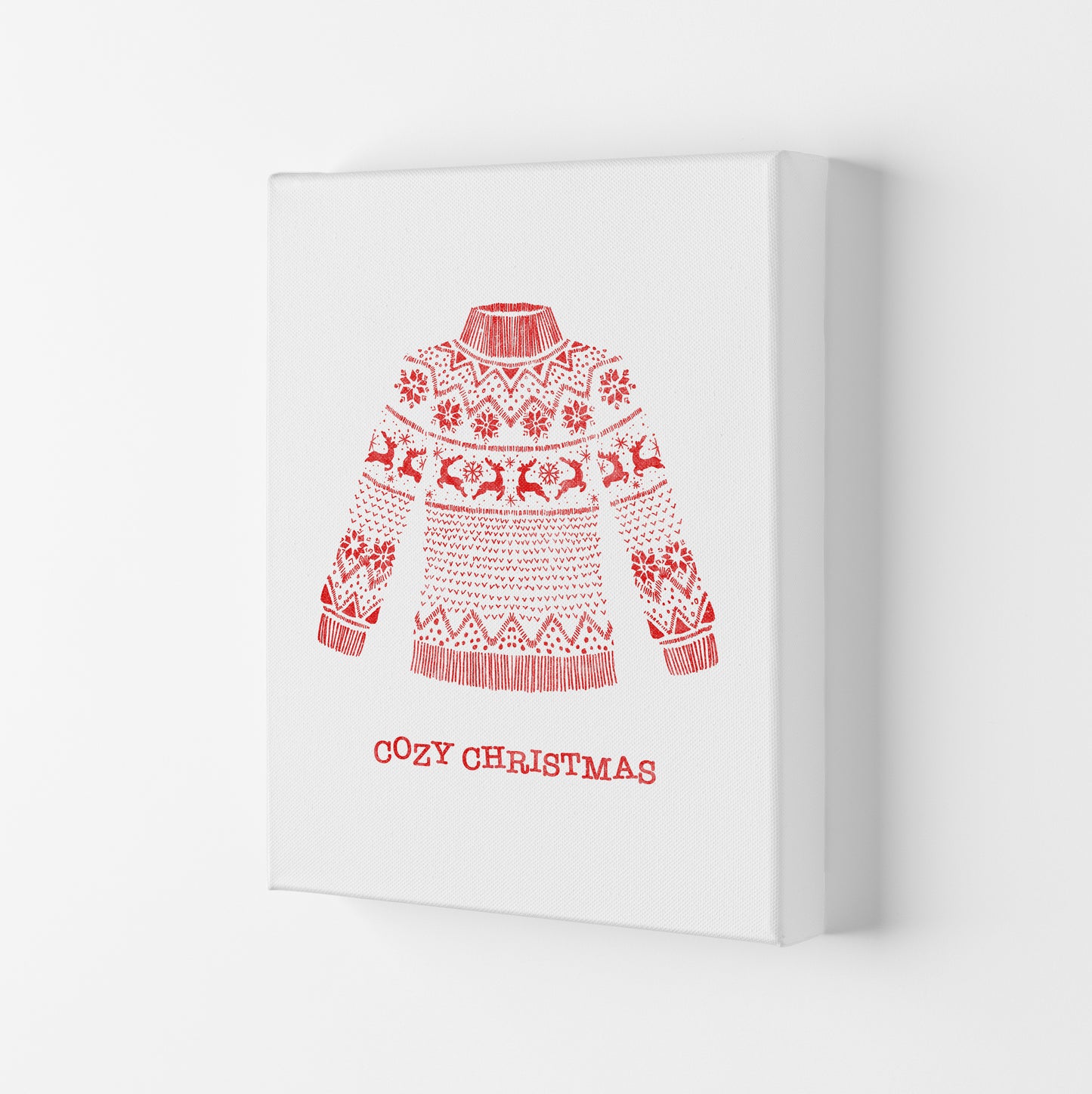 Cozy Christmas Art Print by Kookiepixel Canvas