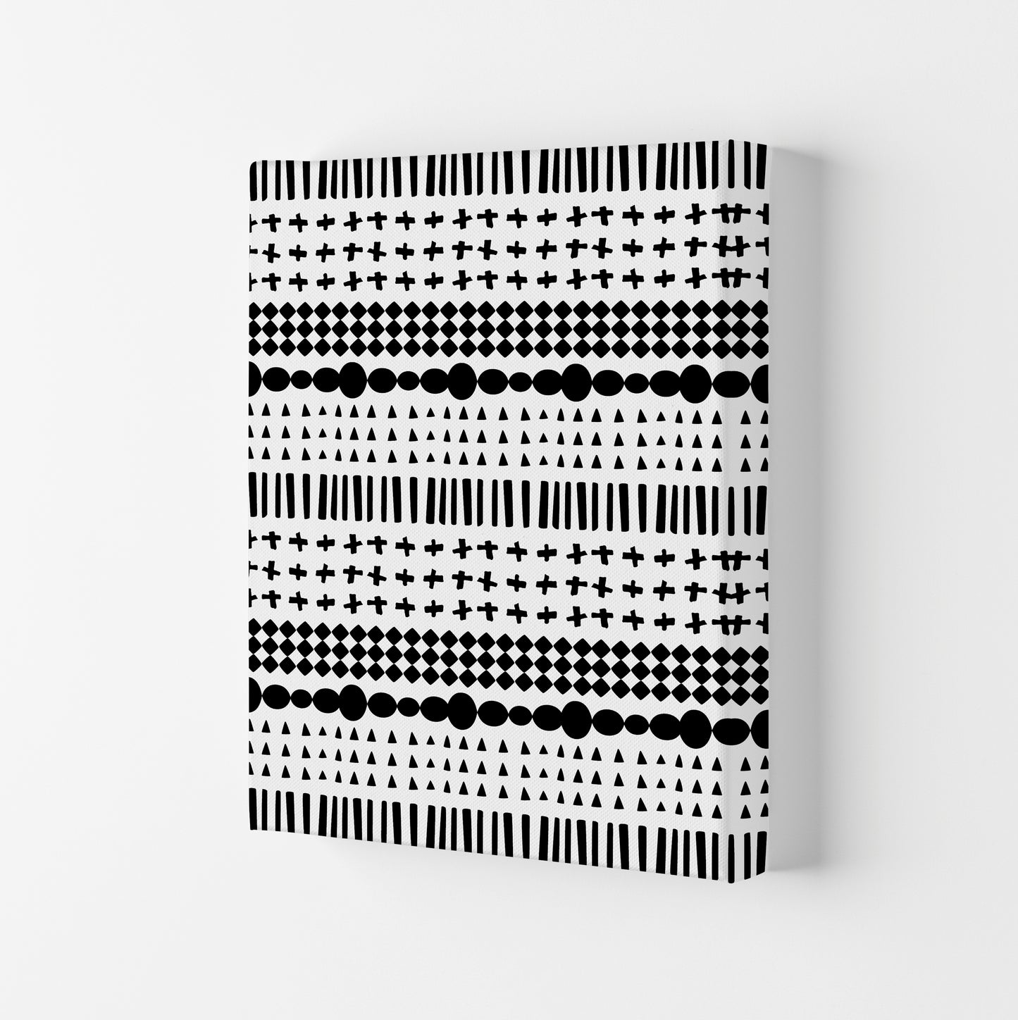 Scandi Pattern No 1 Abstract Art Print by Kookiepixel Canvas
