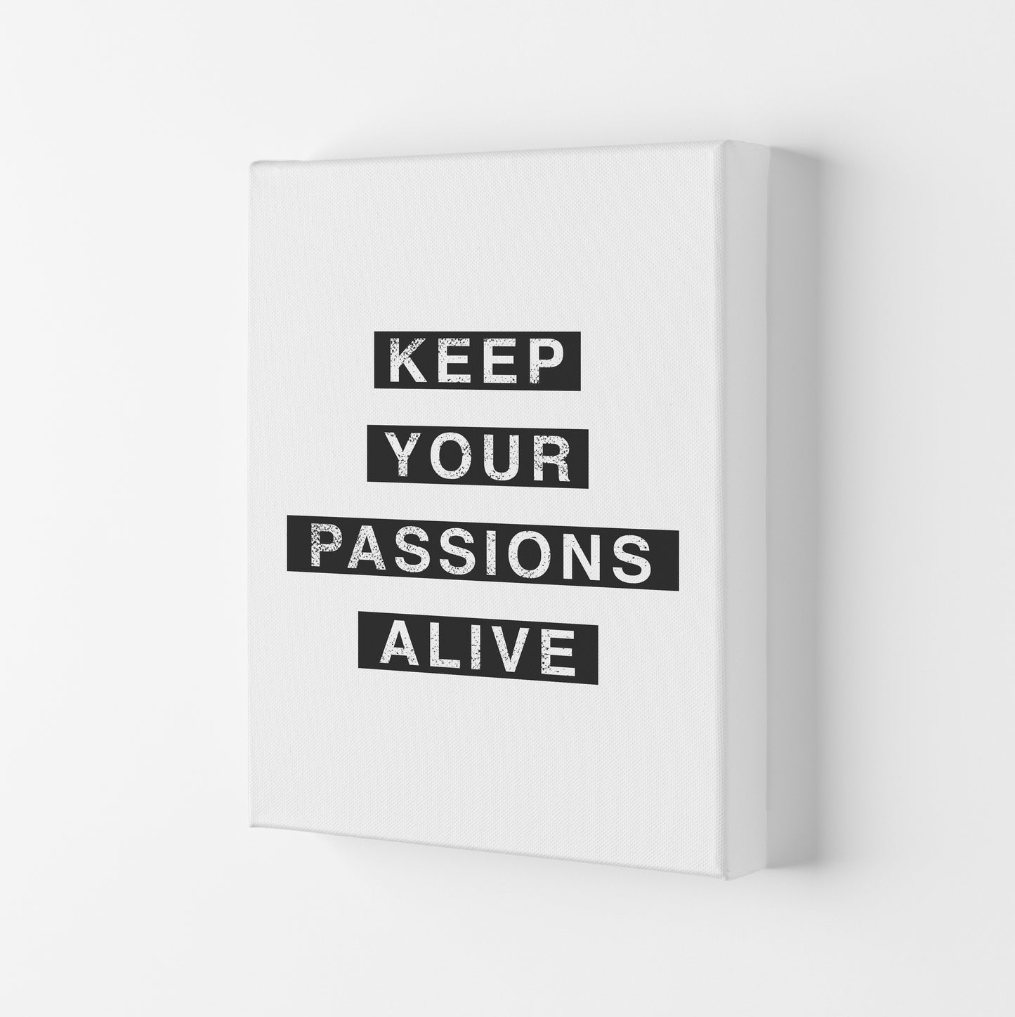 Passions Quote Art Print by Kookiepixel Canvas