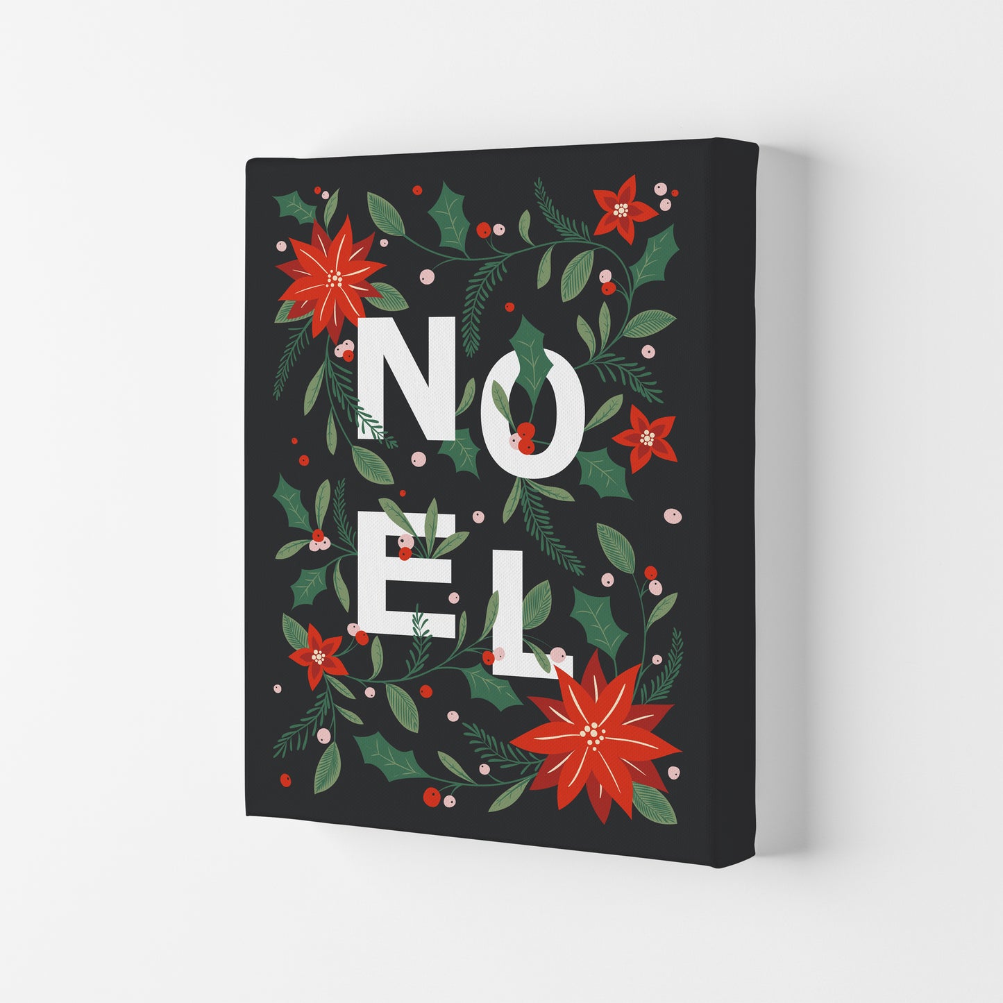 Noel Christmas Art Print by Kookiepixel Canvas