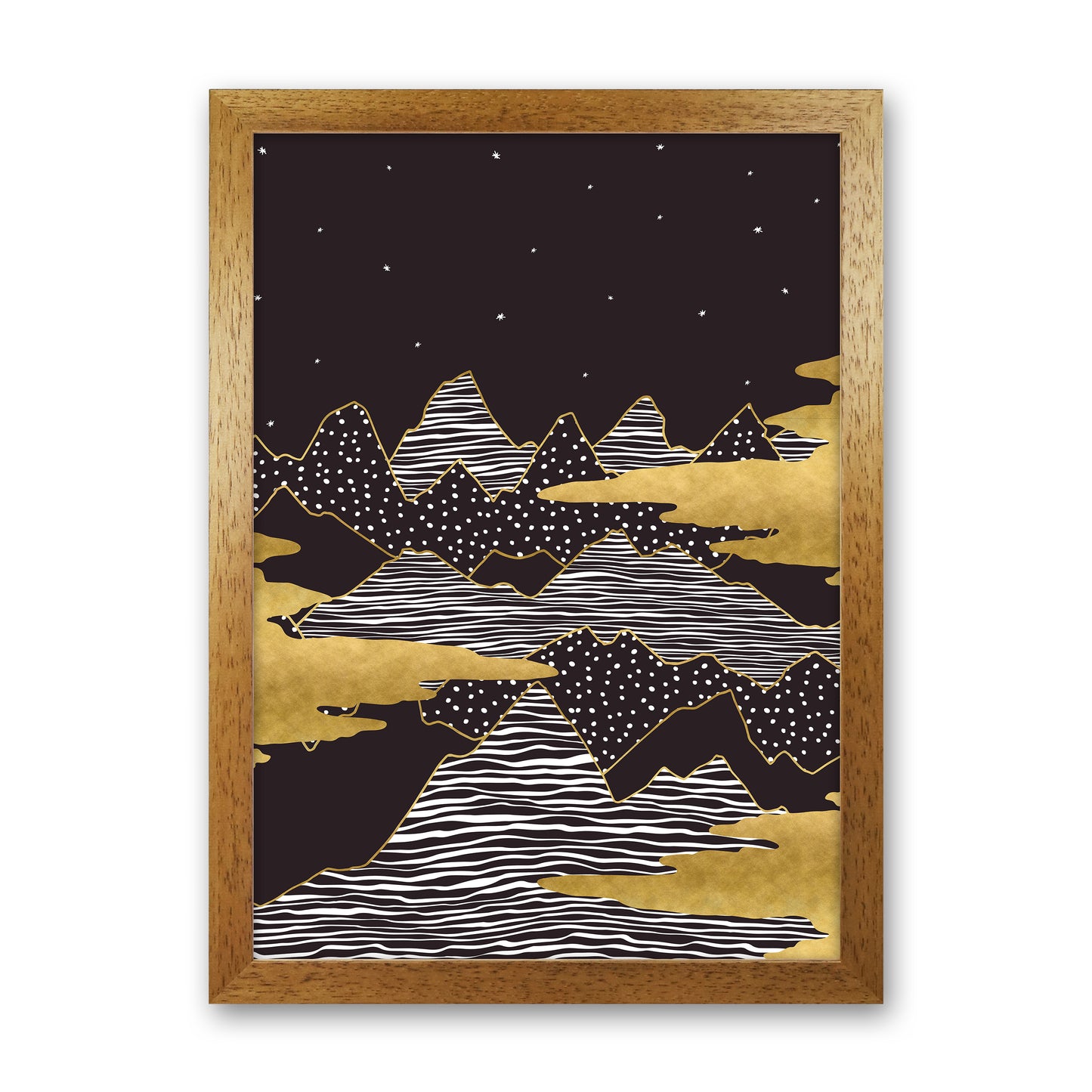 Starry Sky Art Print by Kookiepixel Oak Grain