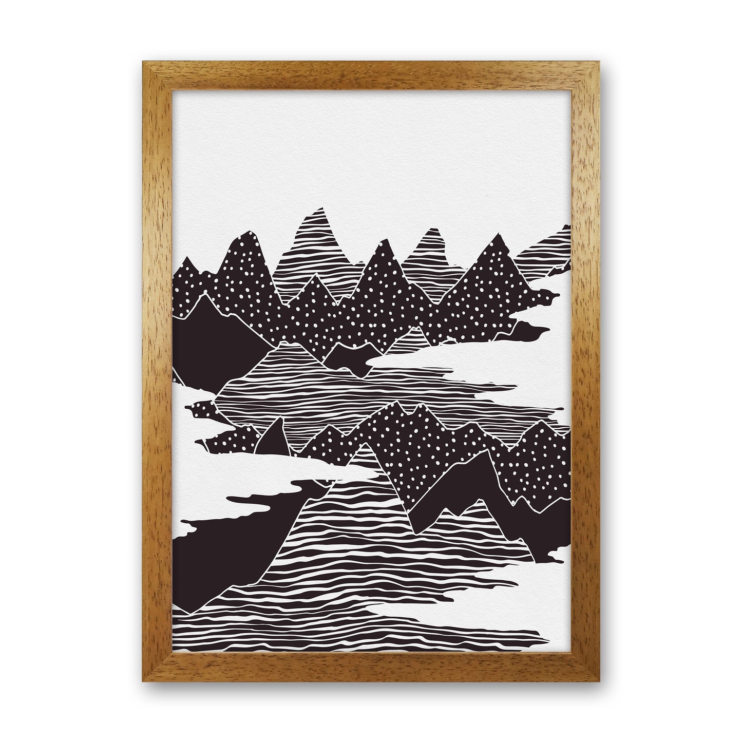 The Peaks Landscape Art Print by Kookiepixel Oak Grain