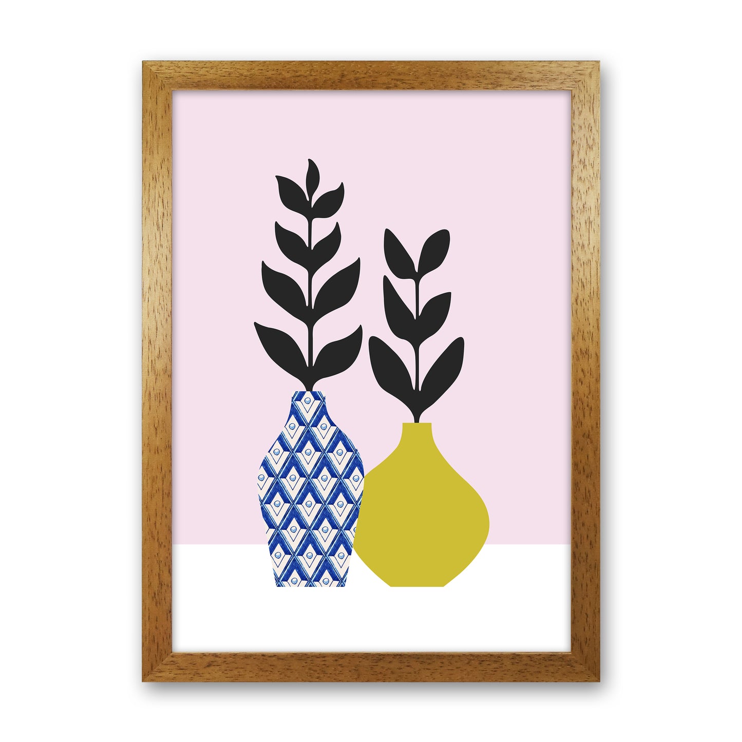 Vases No 2 Art Print by Kookiepixel Oak Grain