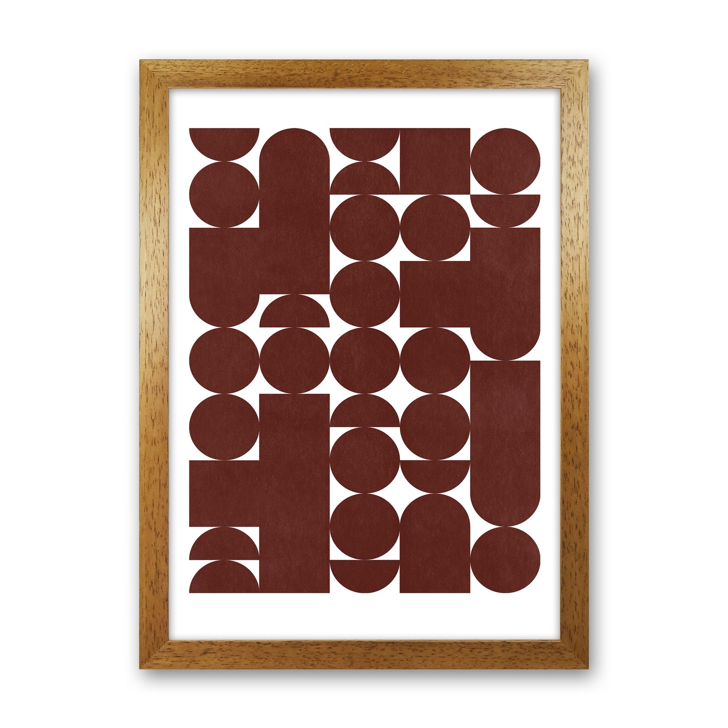 Stacked Abstract Art Print by Kookiepixel Oak Grain