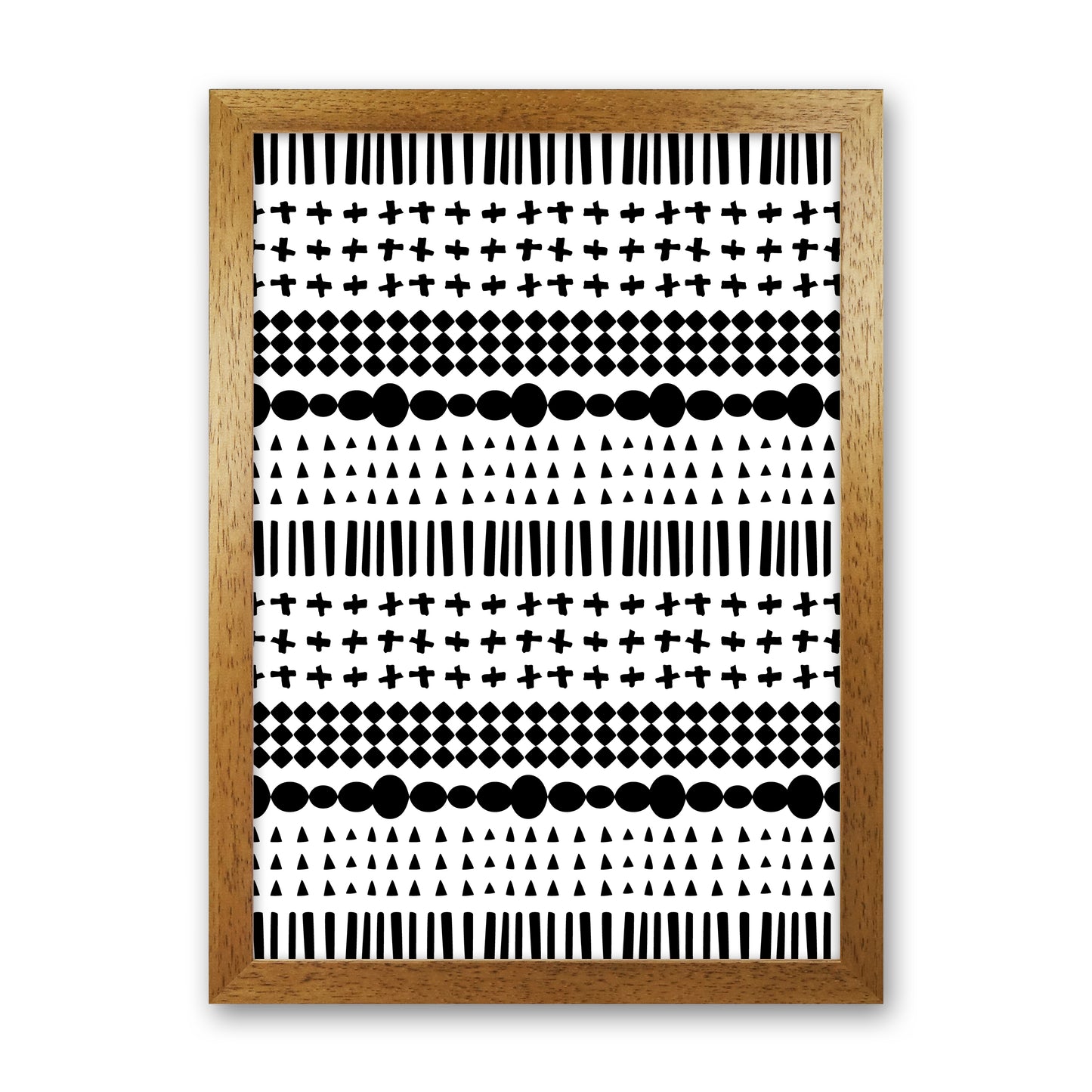 Scandi Pattern No 1 Abstract Art Print by Kookiepixel Oak Grain