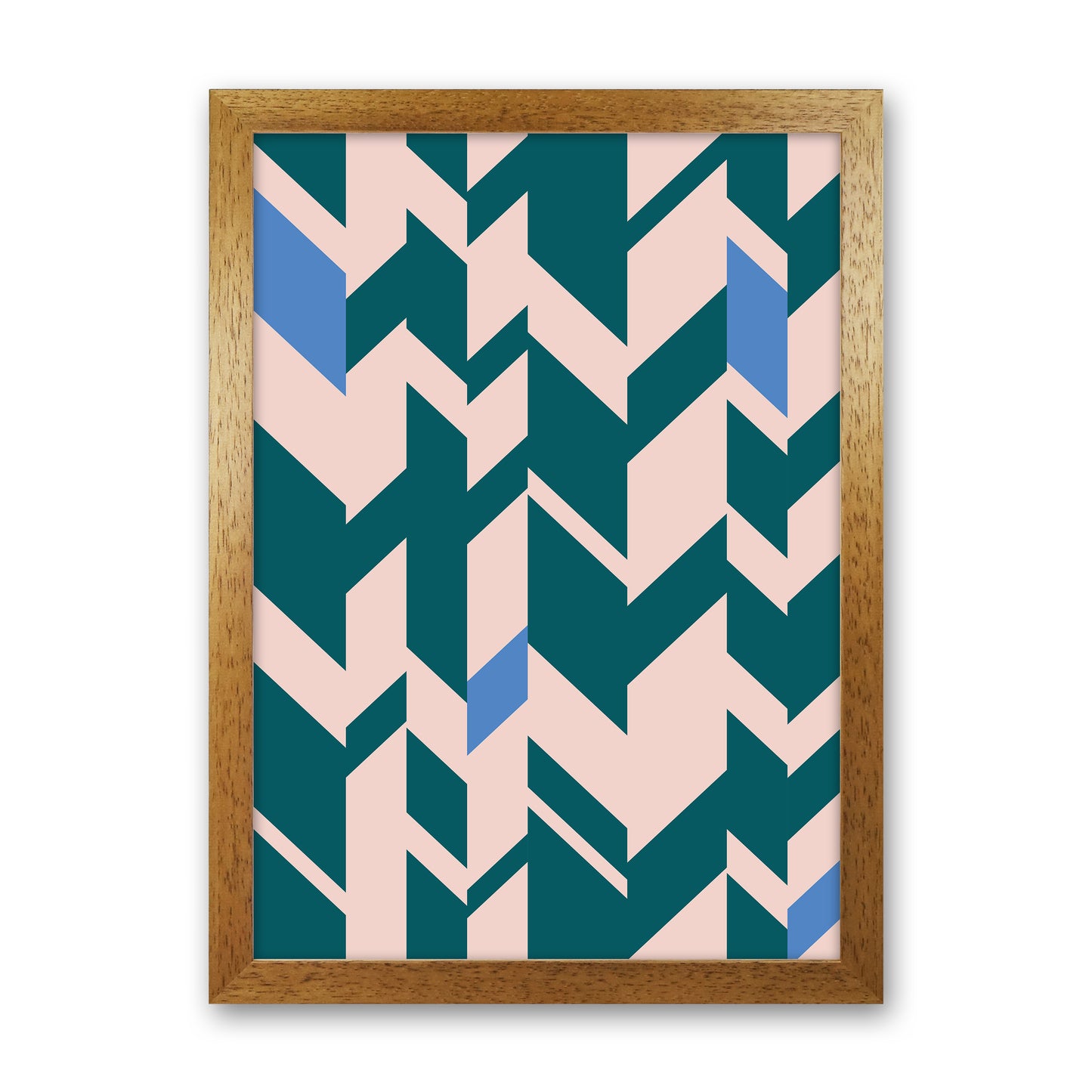 Chevron Art Print by Kookiepixel Oak Grain
