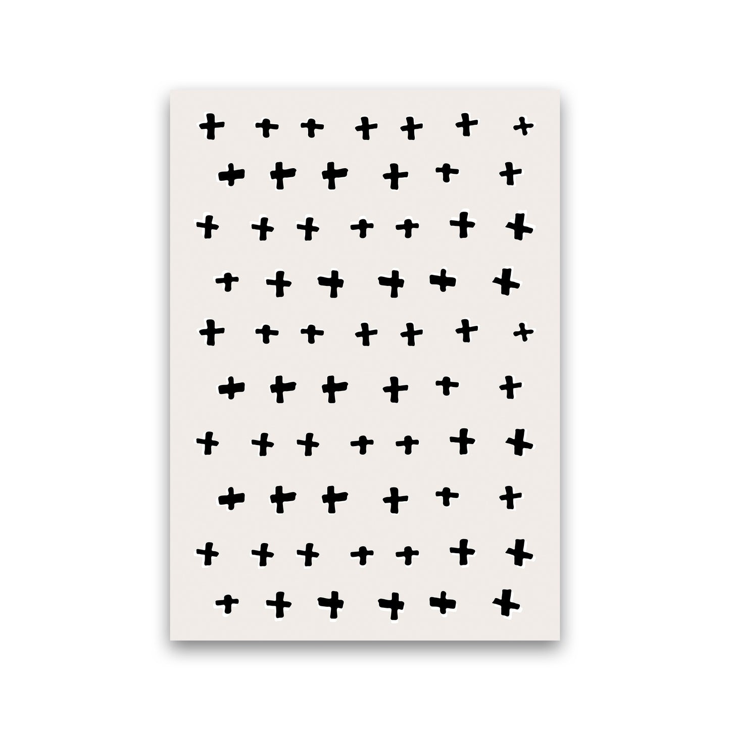 Plus Abstract Art Print by Kookiepixel Print Only