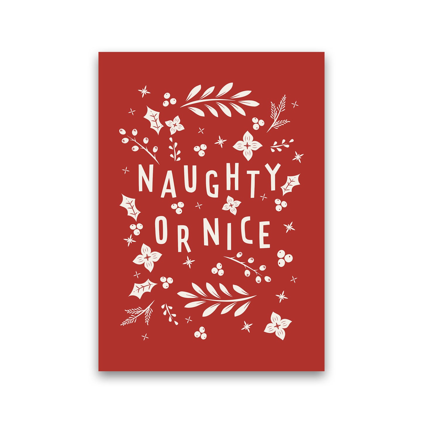 Naught or Nice Christmas Art Print by Kookiepixel Print Only