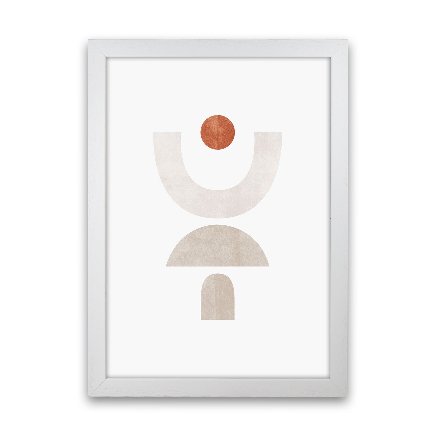 Abstract Geometric No 1 Art Print by Kookiepixel White Grain