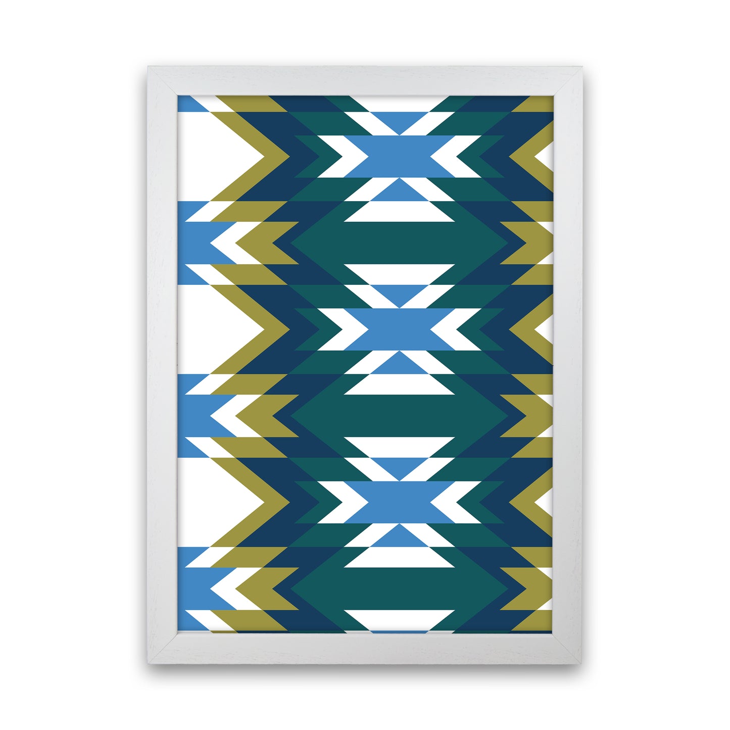 Navajos Print No 1 Abstract Art Print by Kookiepixel White Grain
