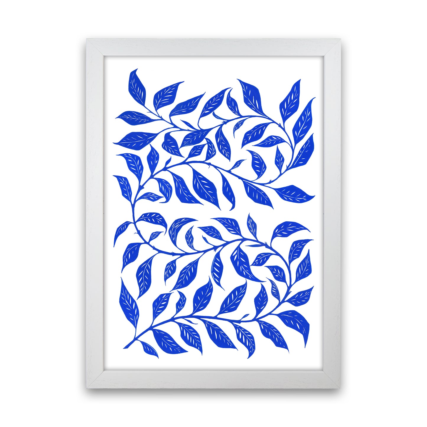 Foliage No 1 Botanical Art Print by Kookiepixel White Grain