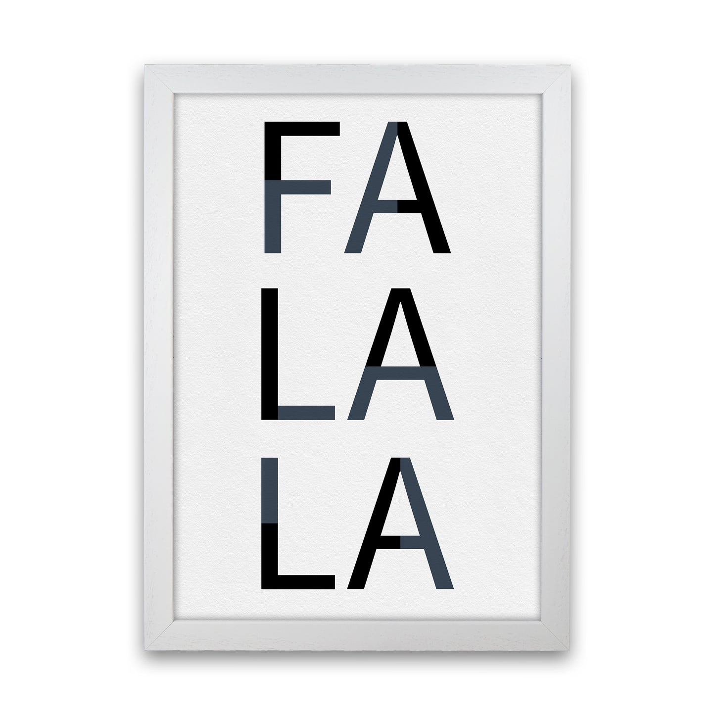 Falala Christmas Art Print by Kookiepixel White Grain