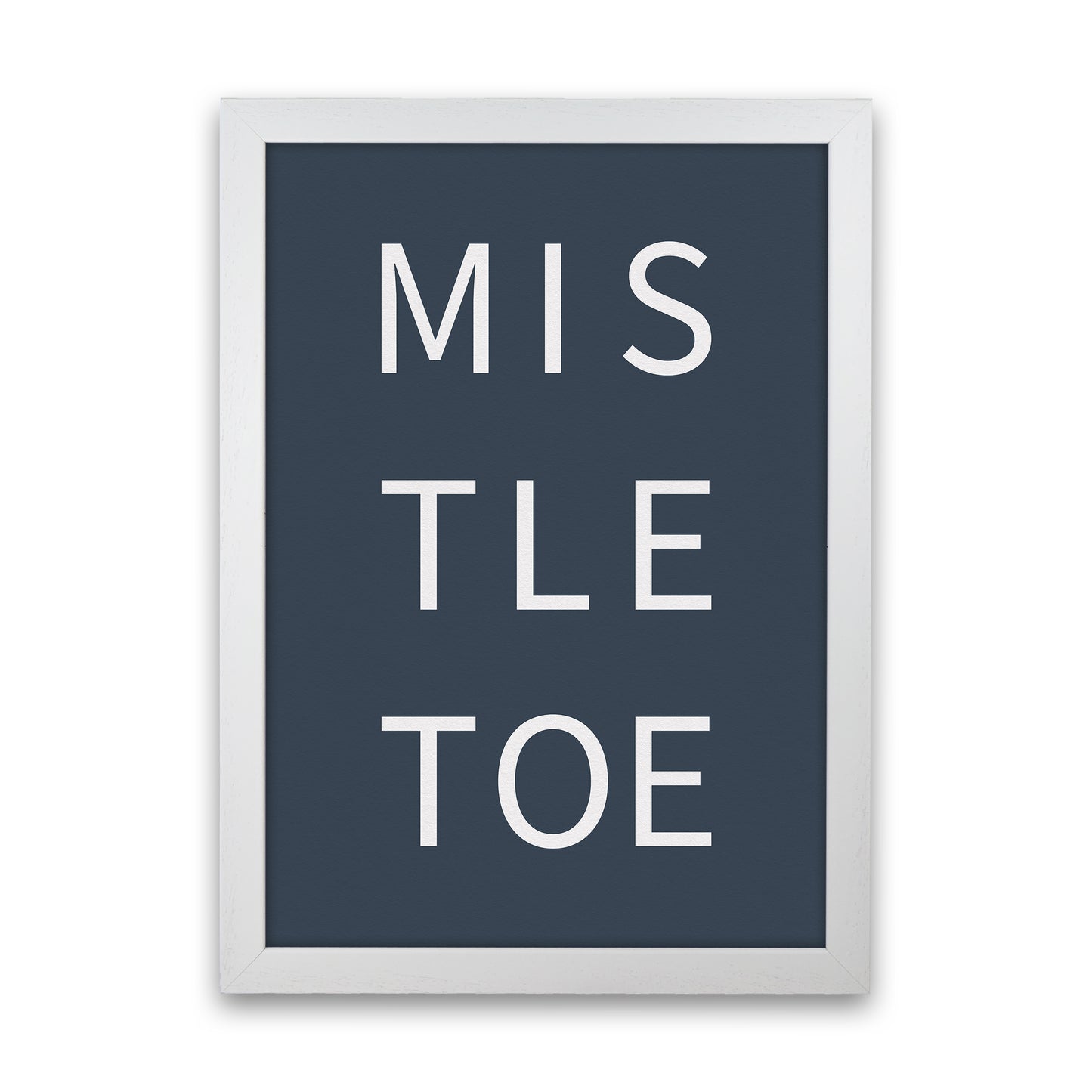 Mistletoe Christmas Art Print by Kookiepixel White Grain
