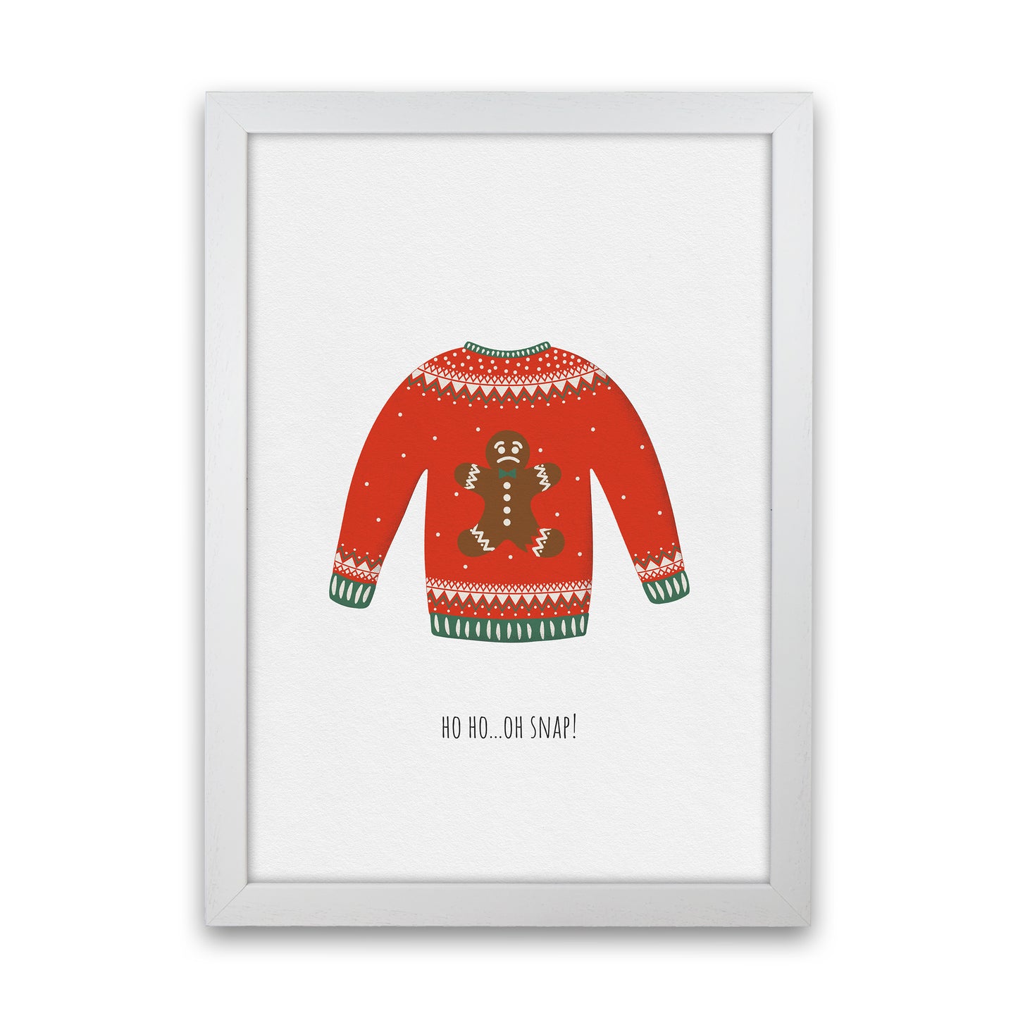 Oh snap Christmas Art Print by Kookiepixel White Grain
