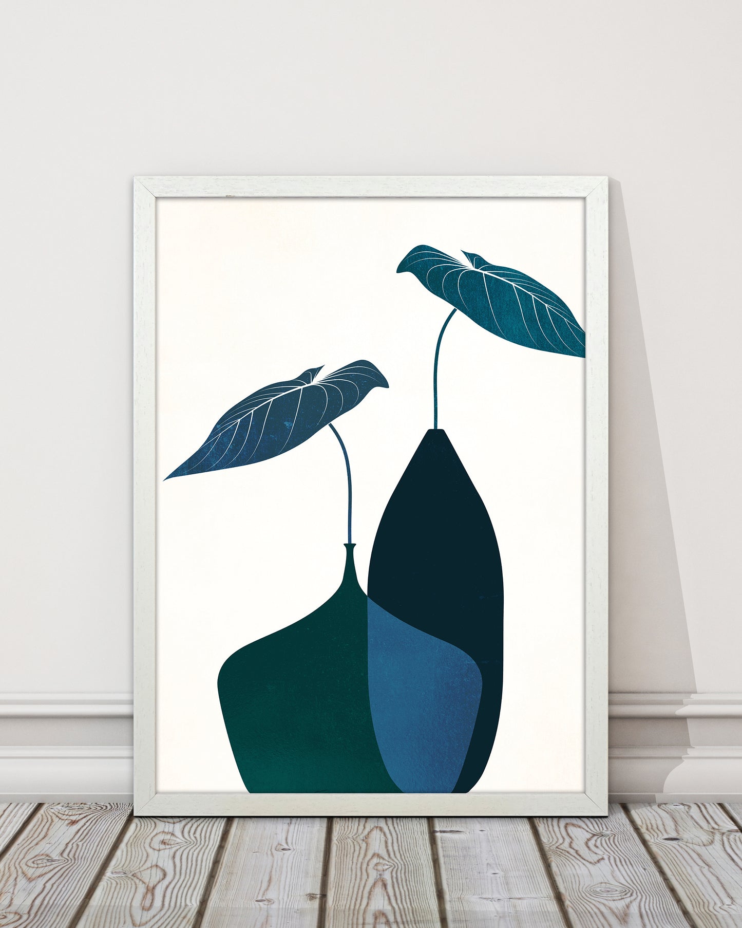 Scandinavian Bouquet-BLEU Contemporary Art Print by Kubistika