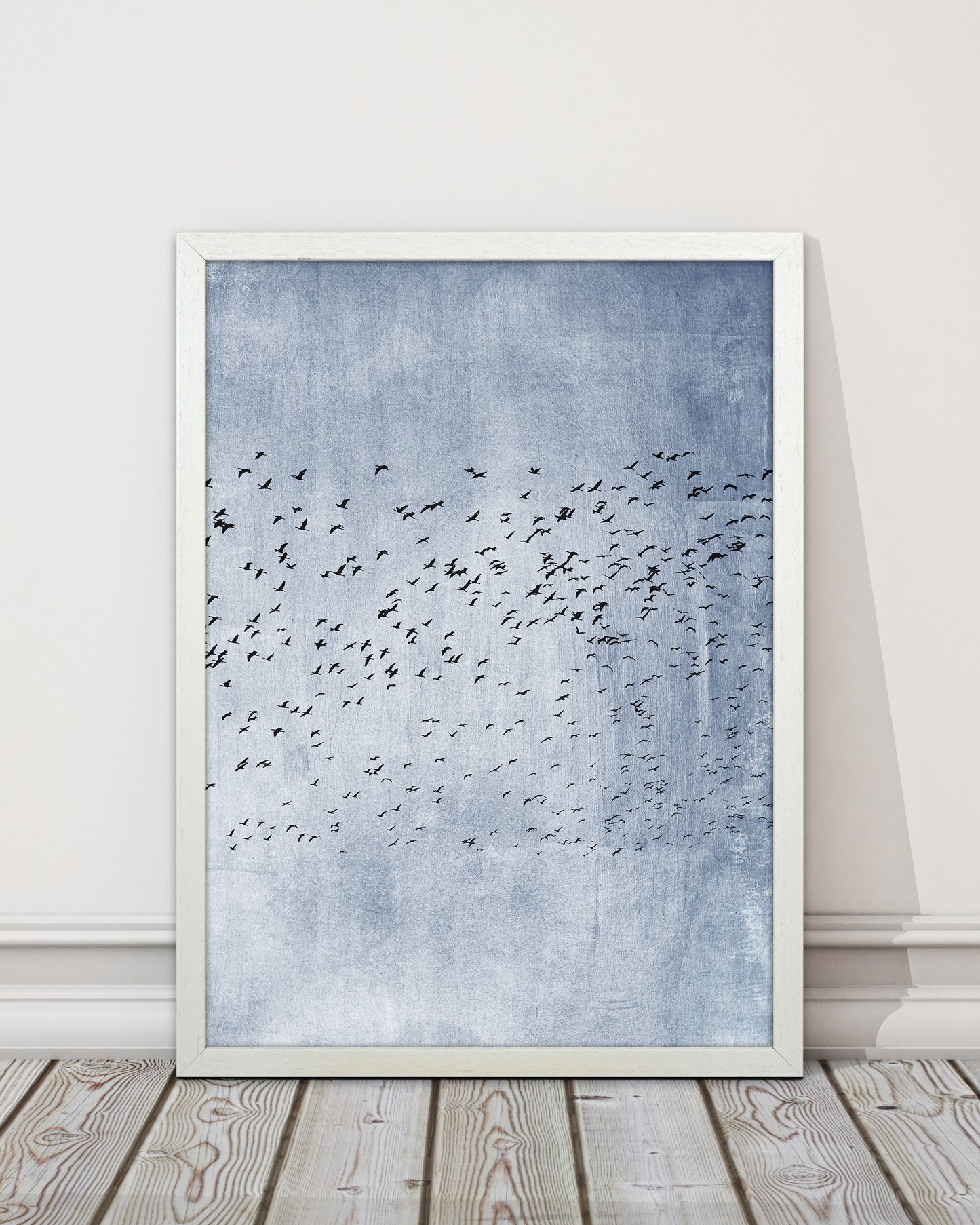 Moving On - Blue Contemporary Art Print by Kubistika