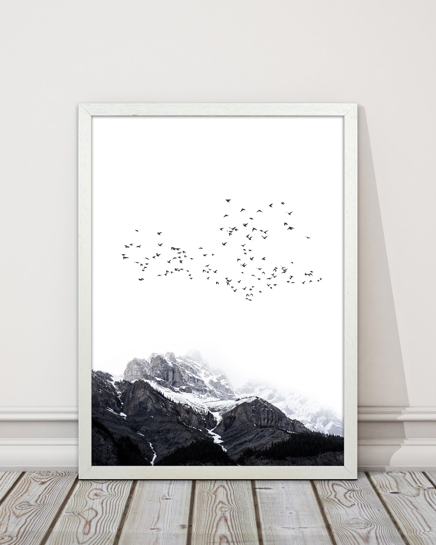The Mountains Contemporary Landscape Art Print by Kubistika