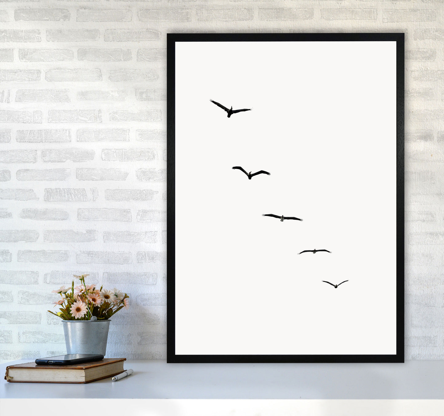 Heavenly Creatures - DARK Contemporary Art Print by Kubistika A1 White Frame