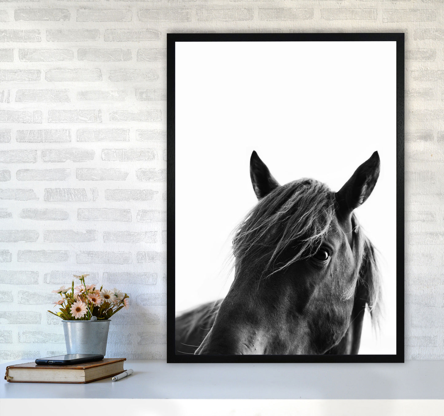 Black Beauty Photography Art Print by Kubistika A1 White Frame
