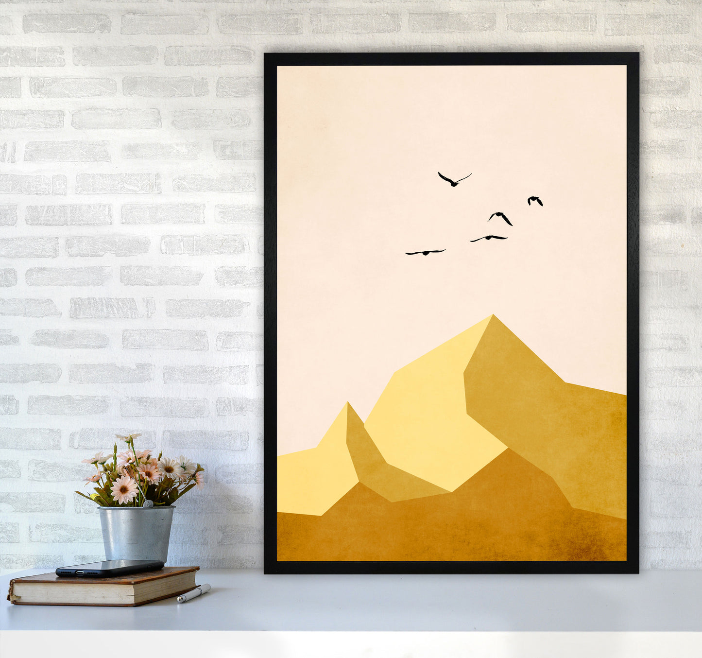 Zugspitze DREI Art Print by Kubistika A1 White Frame