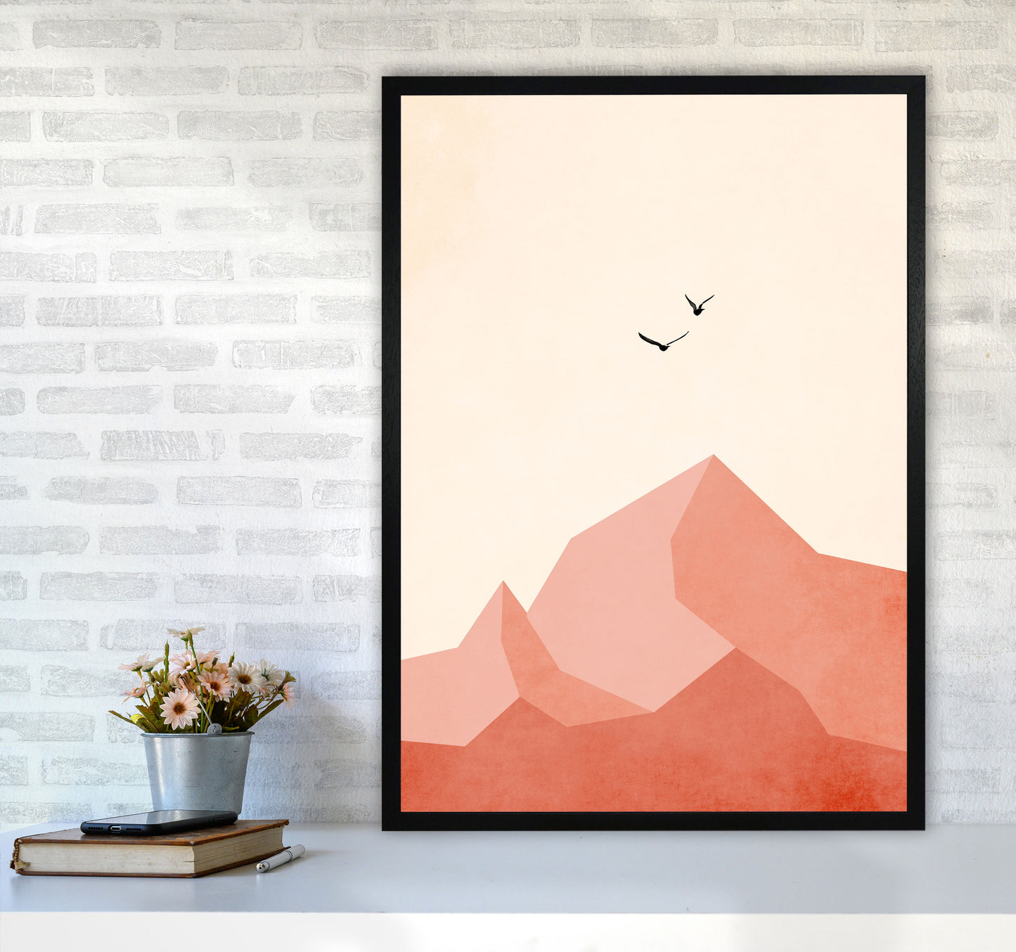 Zugspitze EINS Art Print by Kubistika A1 White Frame