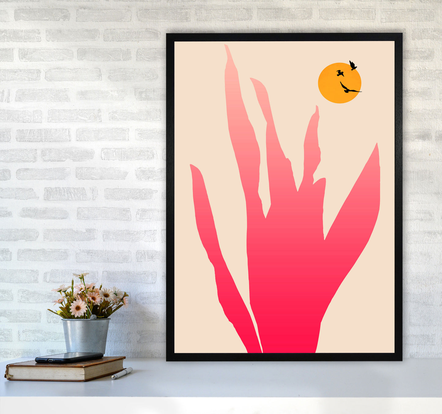 Strawberry Fields Forever Art Print by Kubistika A1 White Frame