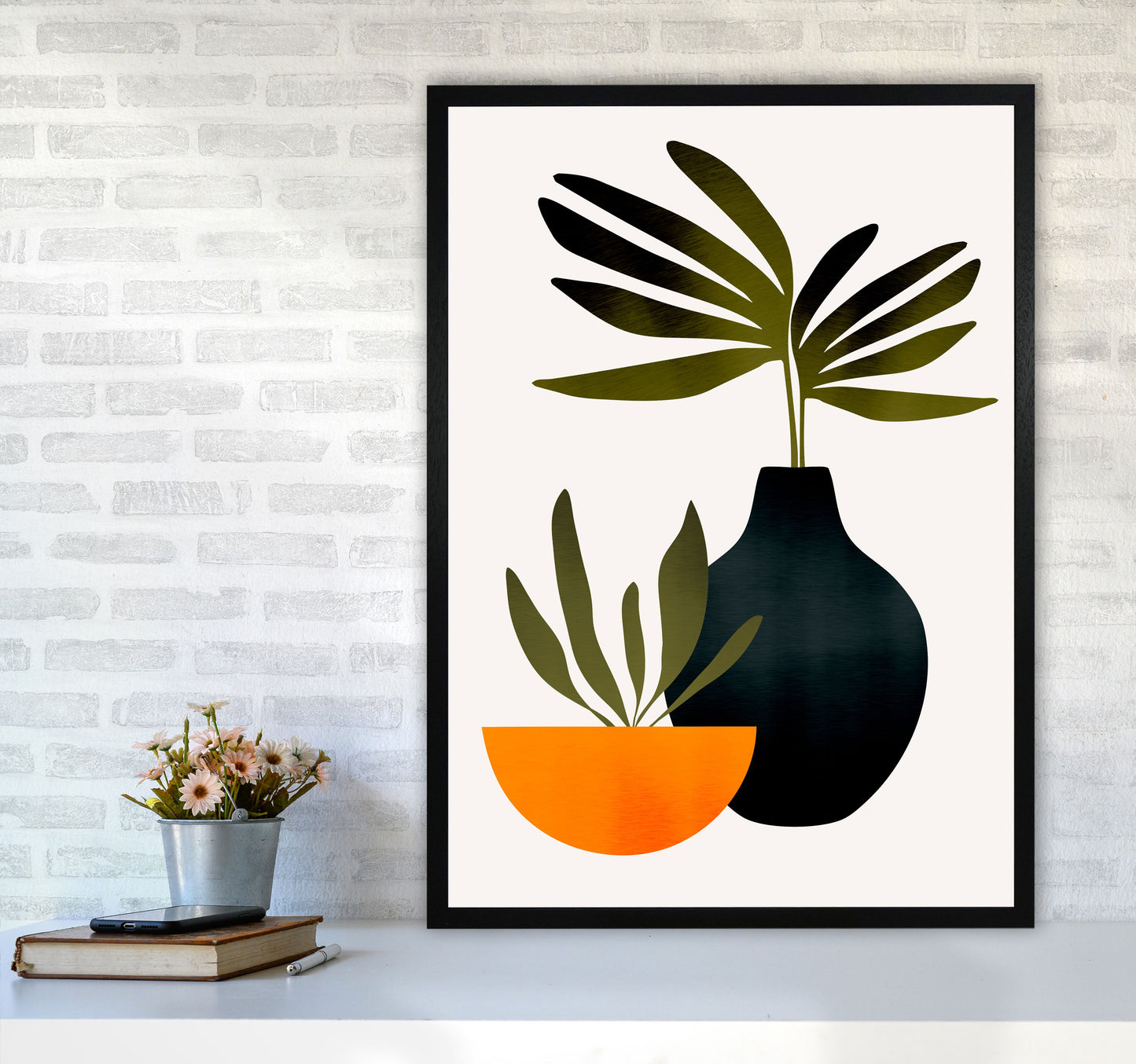 Scandinavian Stilllife 1 Art Print by Kubistika A1 White Frame