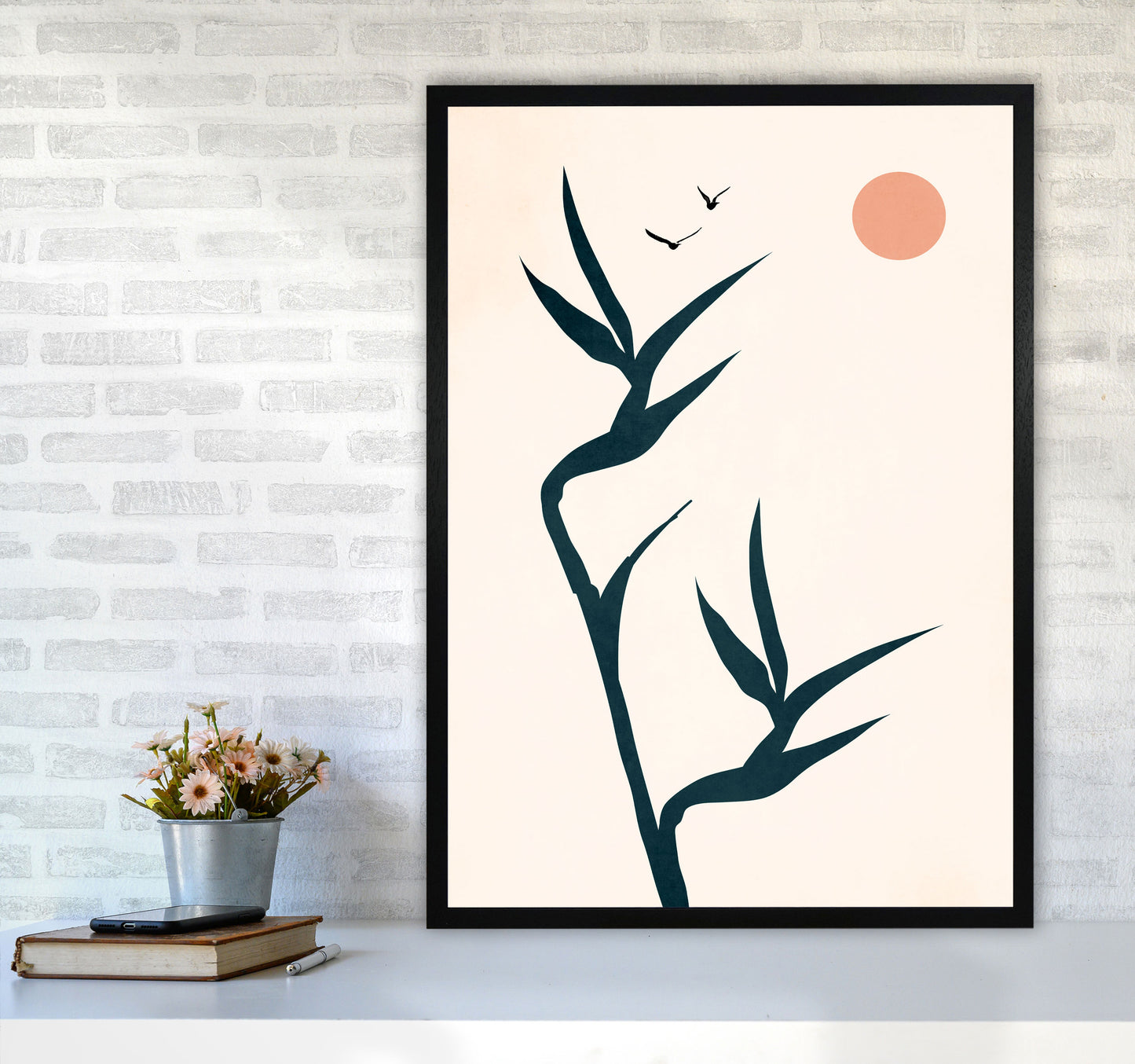Paradise Art Print by Kubistika A1 White Frame