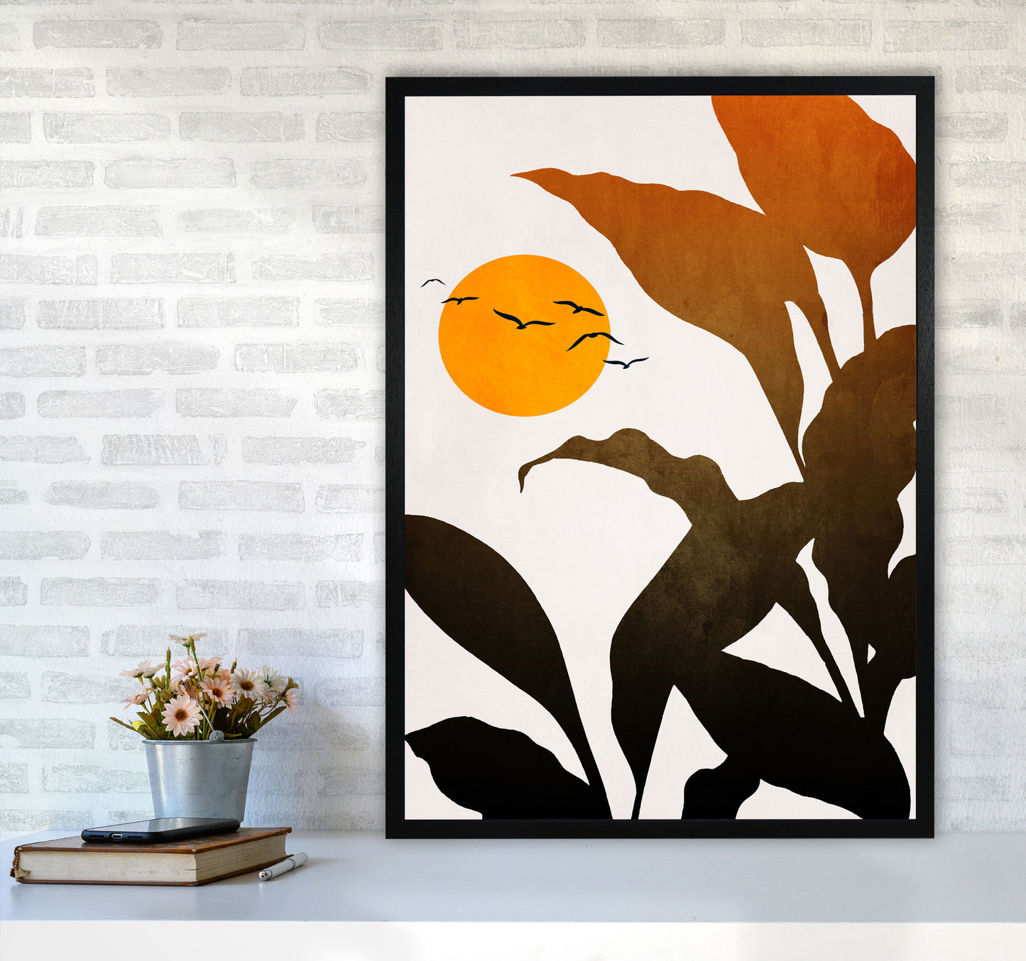 Mystic River Art Print by Kubistika A1 White Frame