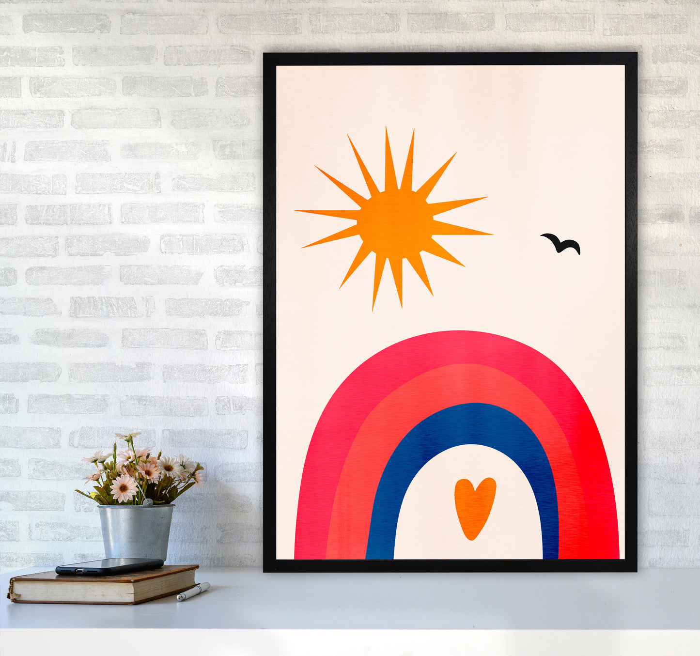 Happy Days! Art Print by Kubistika A1 White Frame