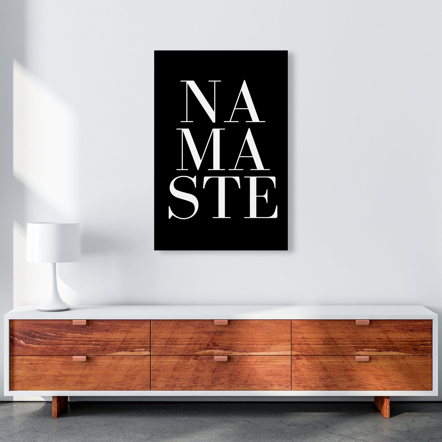 Namaste Quote Art Print by Kubistika A1 Canvas