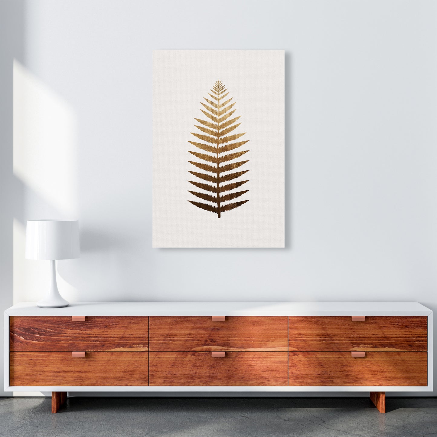 Golden Leaf Botanical Art Print by Kubistika A1 Canvas