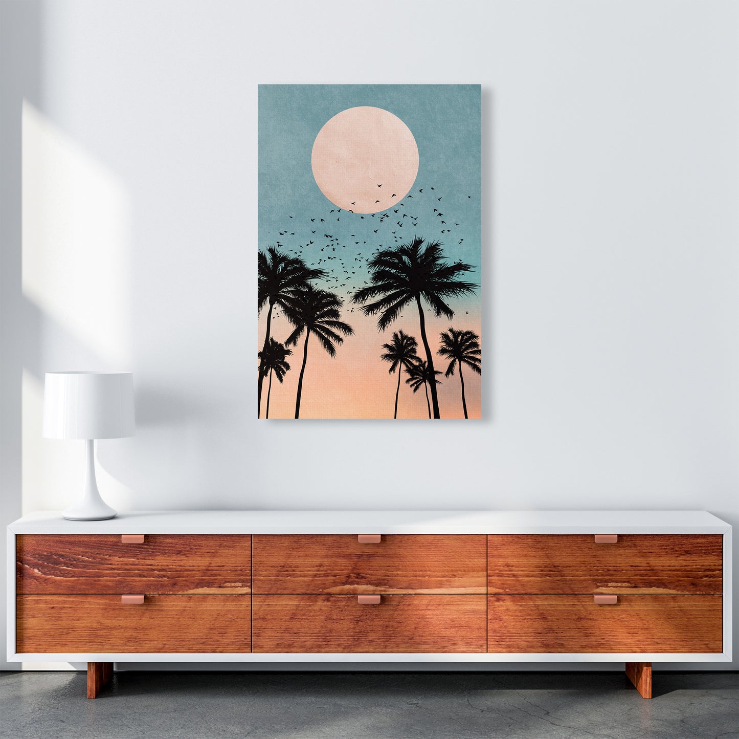 Sunrise Modern Art Print by Kubistika A1 Canvas