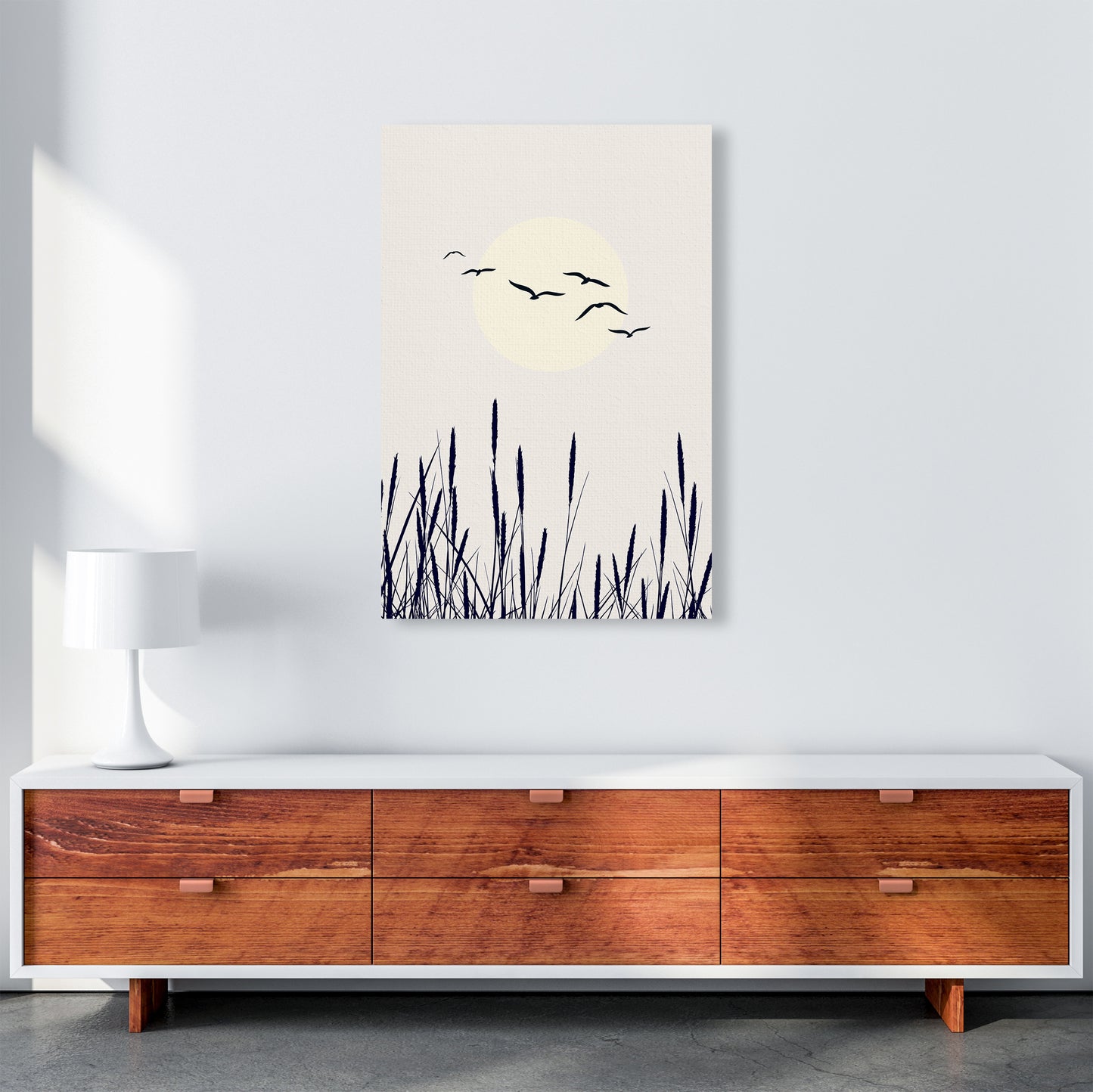 Shadows Of The Sun Contemporary Art Print by Kubistika A1 Canvas