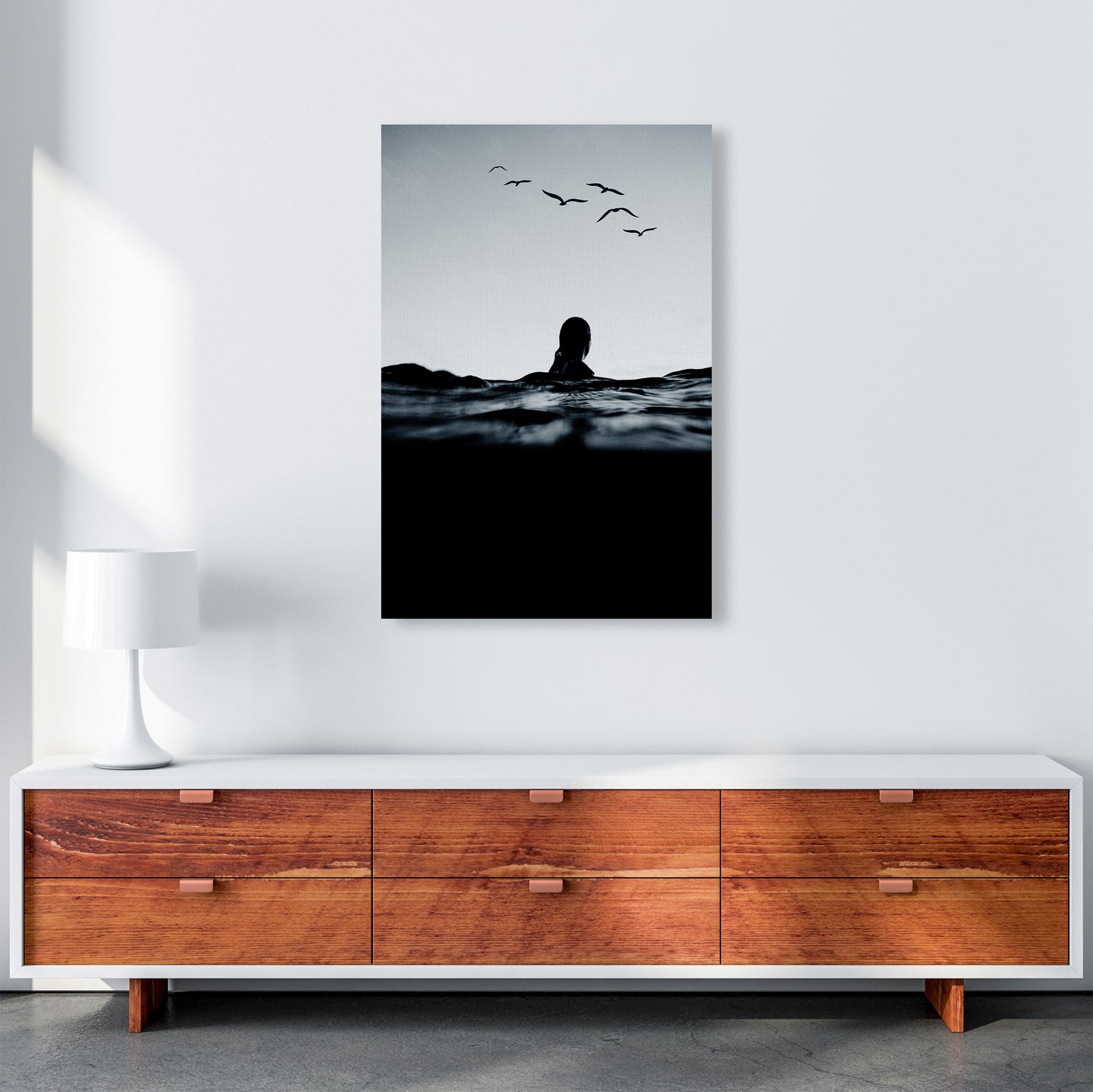 Floating Beach Photography Art Print by Kubistika A1 Canvas