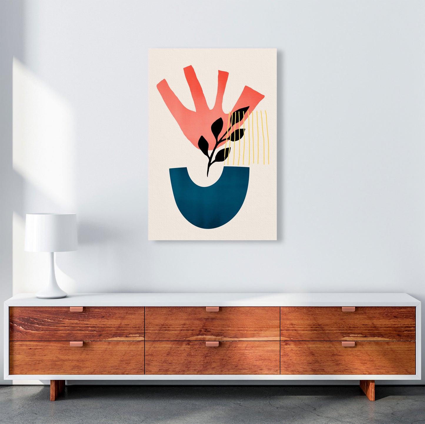 Mid Century Y Art Print by Kubistika A1 Canvas