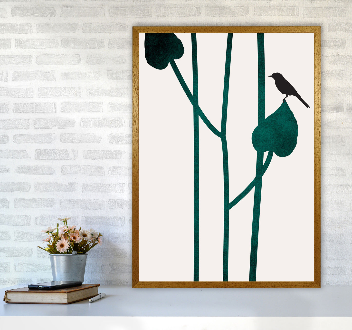 The Bird - NOIR Contemporary Art Print by Kubistika A1 Print Only