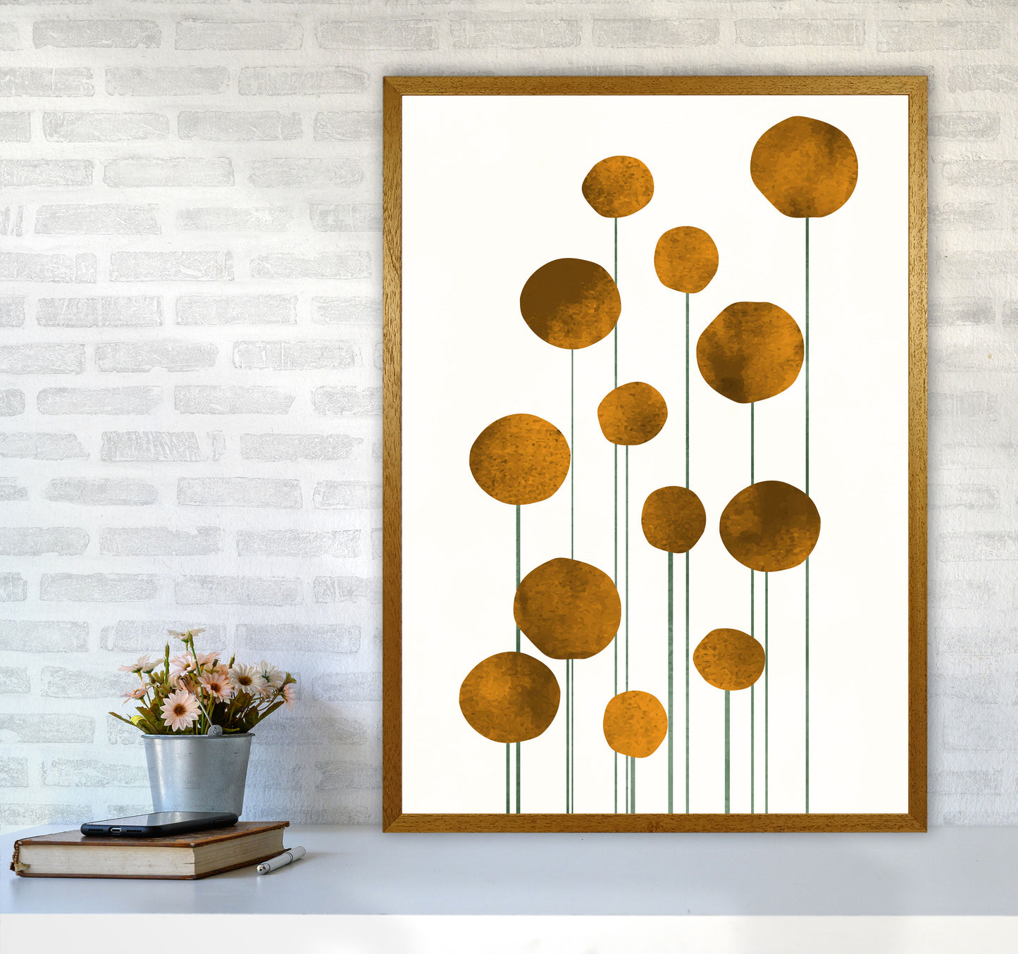 Waterflowers No.3 Art Print by Kubistika A1 Print Only