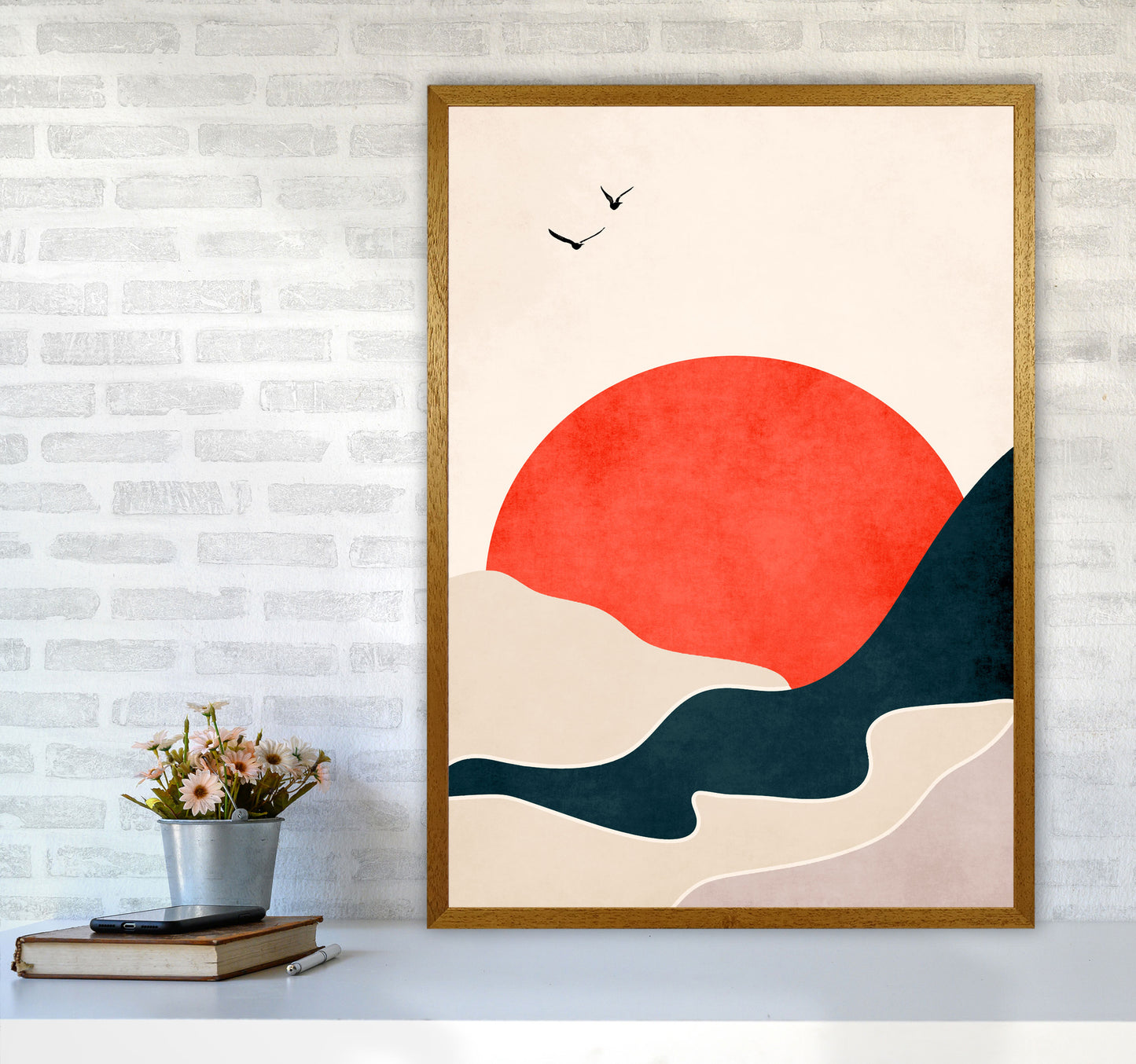 Drowning Sun Art Print by Kubistika A1 Print Only