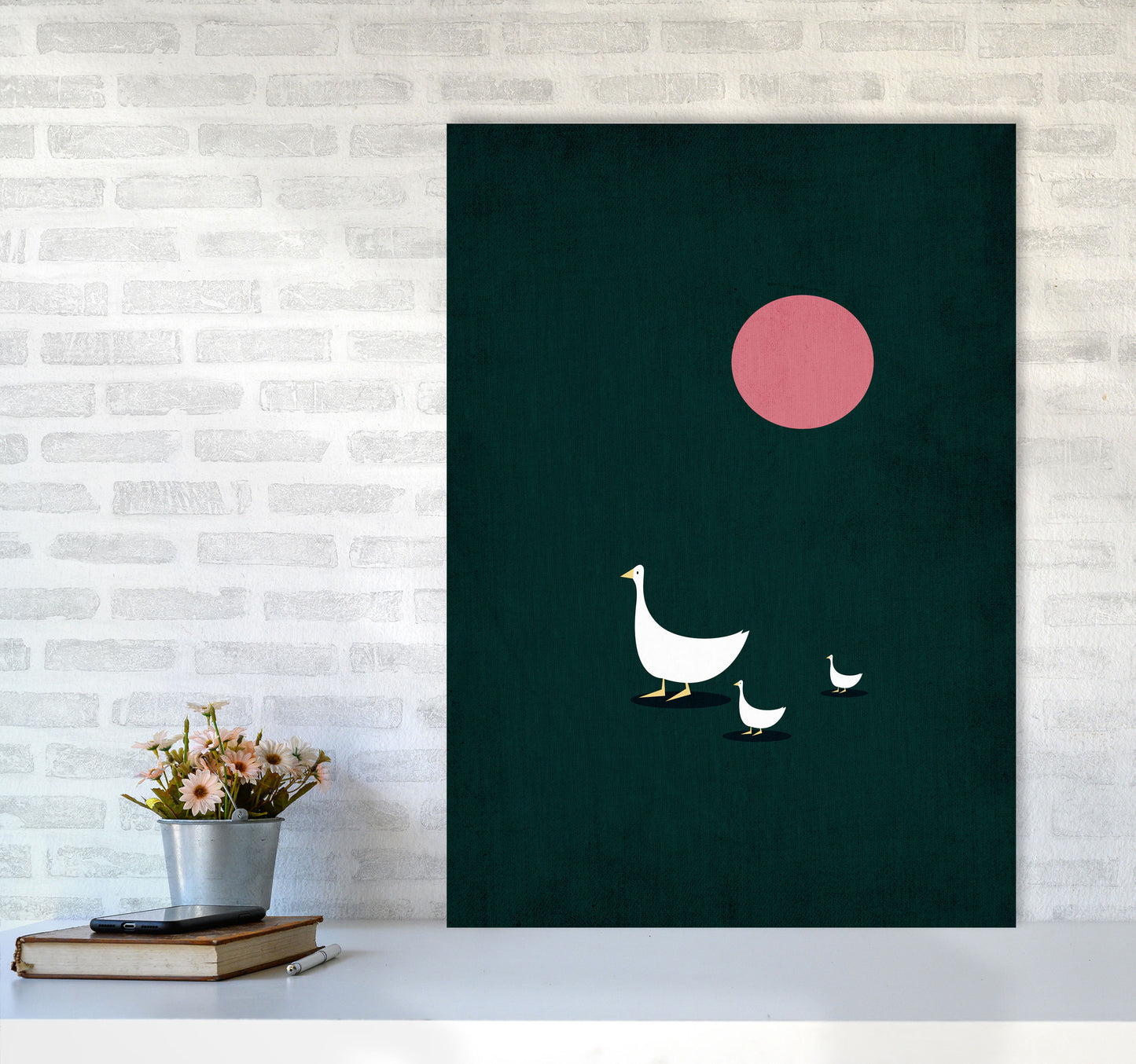 Sunny Side Of Life Contemporary Art Print by Kubistika A1 Black Frame
