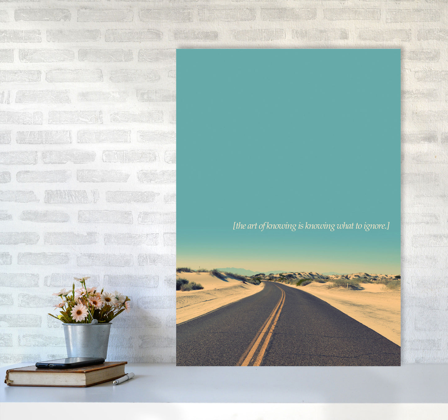 The Art Of Knowing Landscape Contemporary Art Print by Kubistika A1 Black Frame