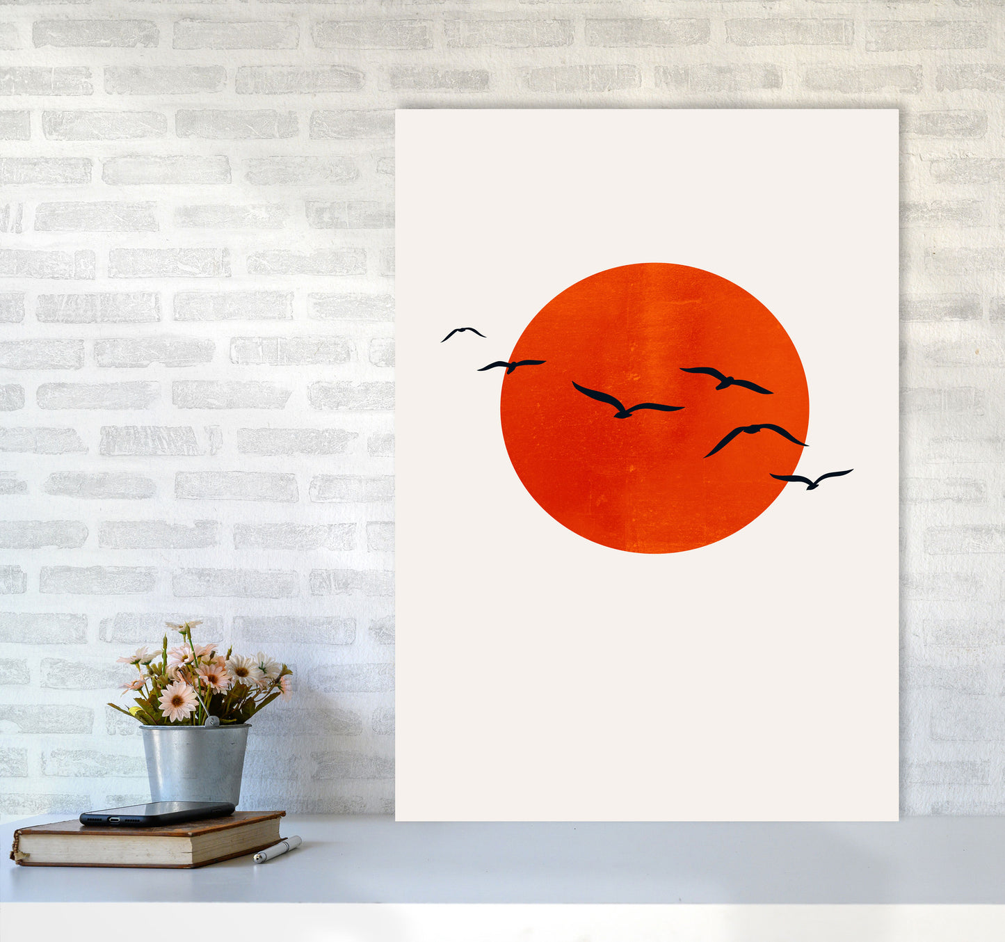 A Beautiful Day Modern Contemporary Art Print by Kubistika A1 Black Frame