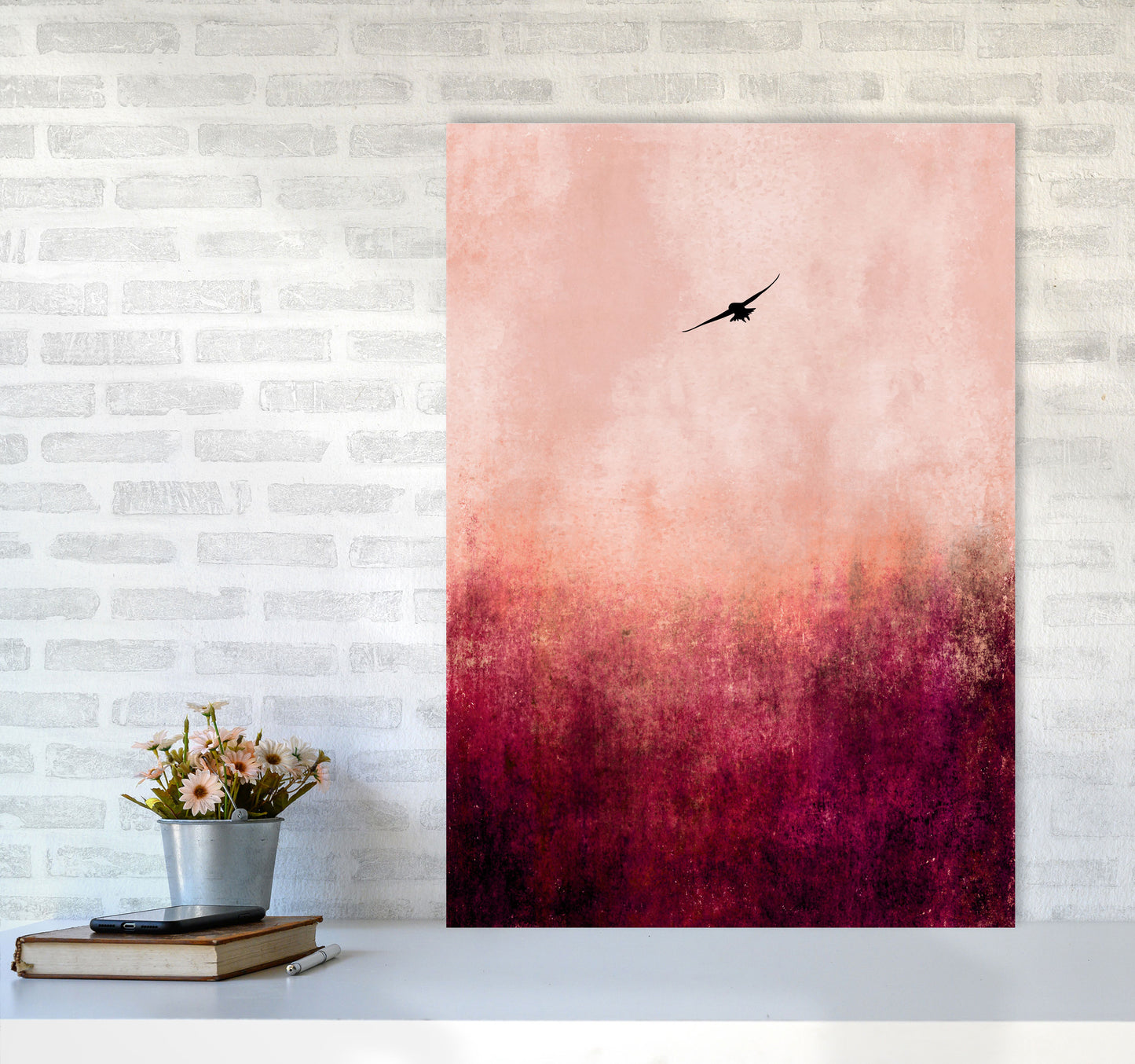 Rise Like A Phoenix Contemporary Art Print by Kubistika A1 Black Frame