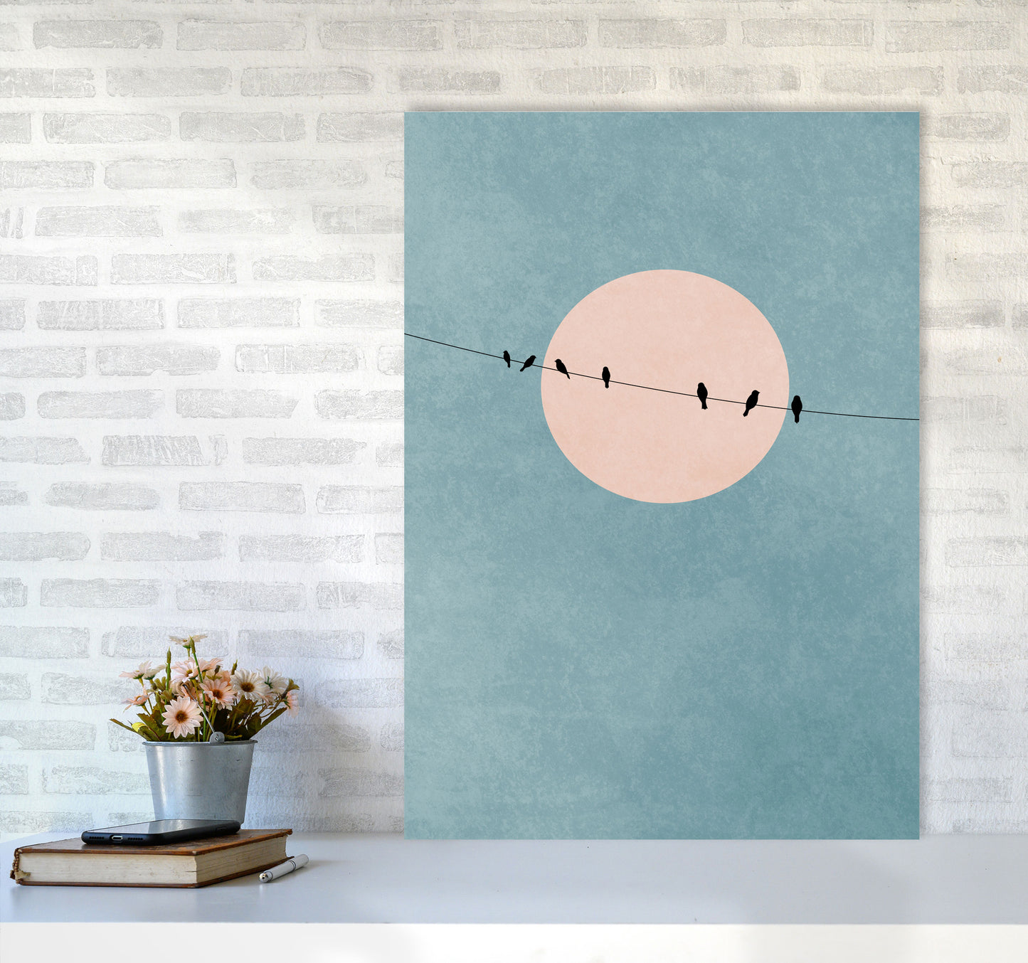 The Beauty Of Silence Contemporary Art Print by Kubistika A1 Black Frame