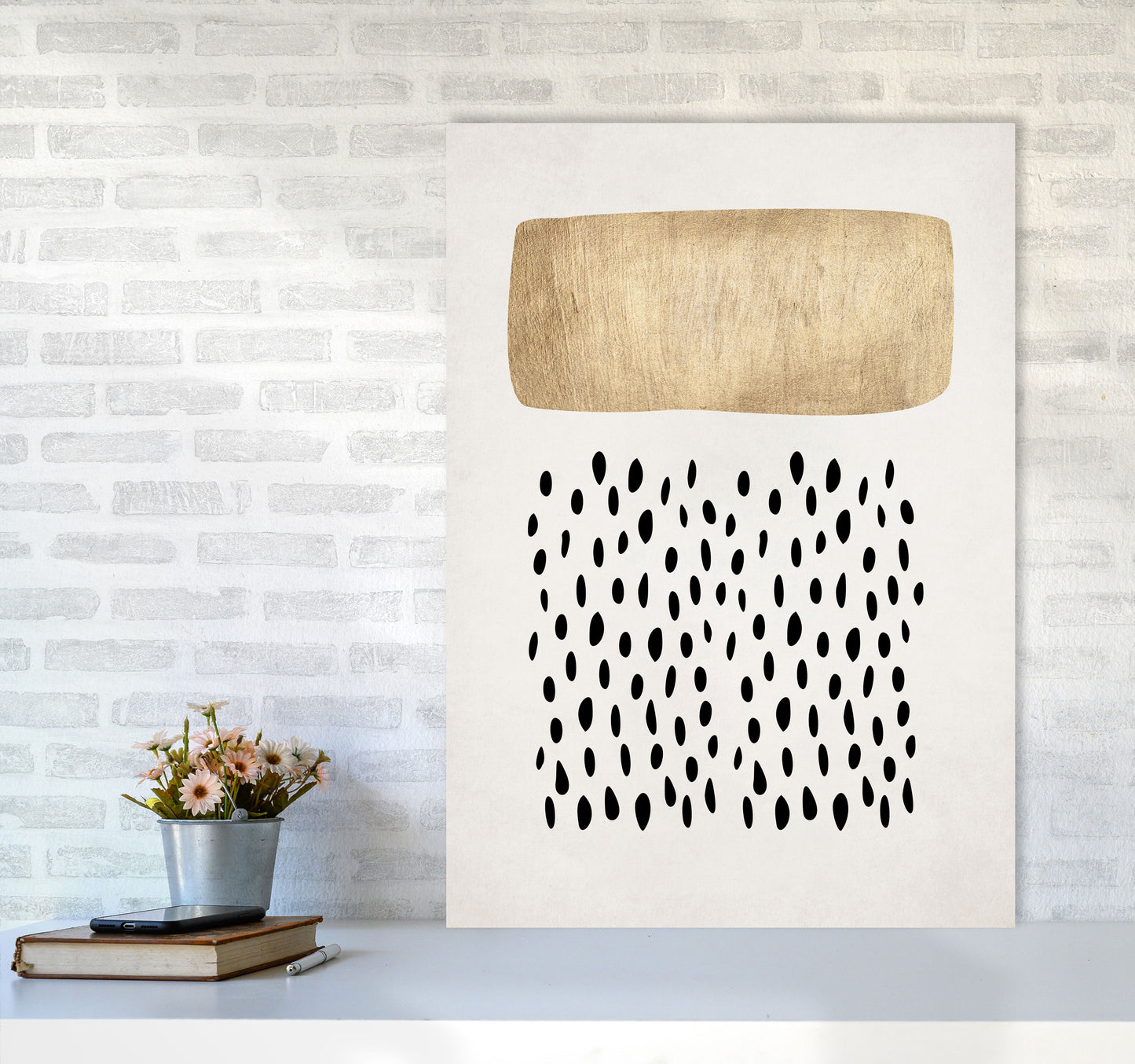 Opus No Contemporary Art Print by Kubistika A1 Black Frame