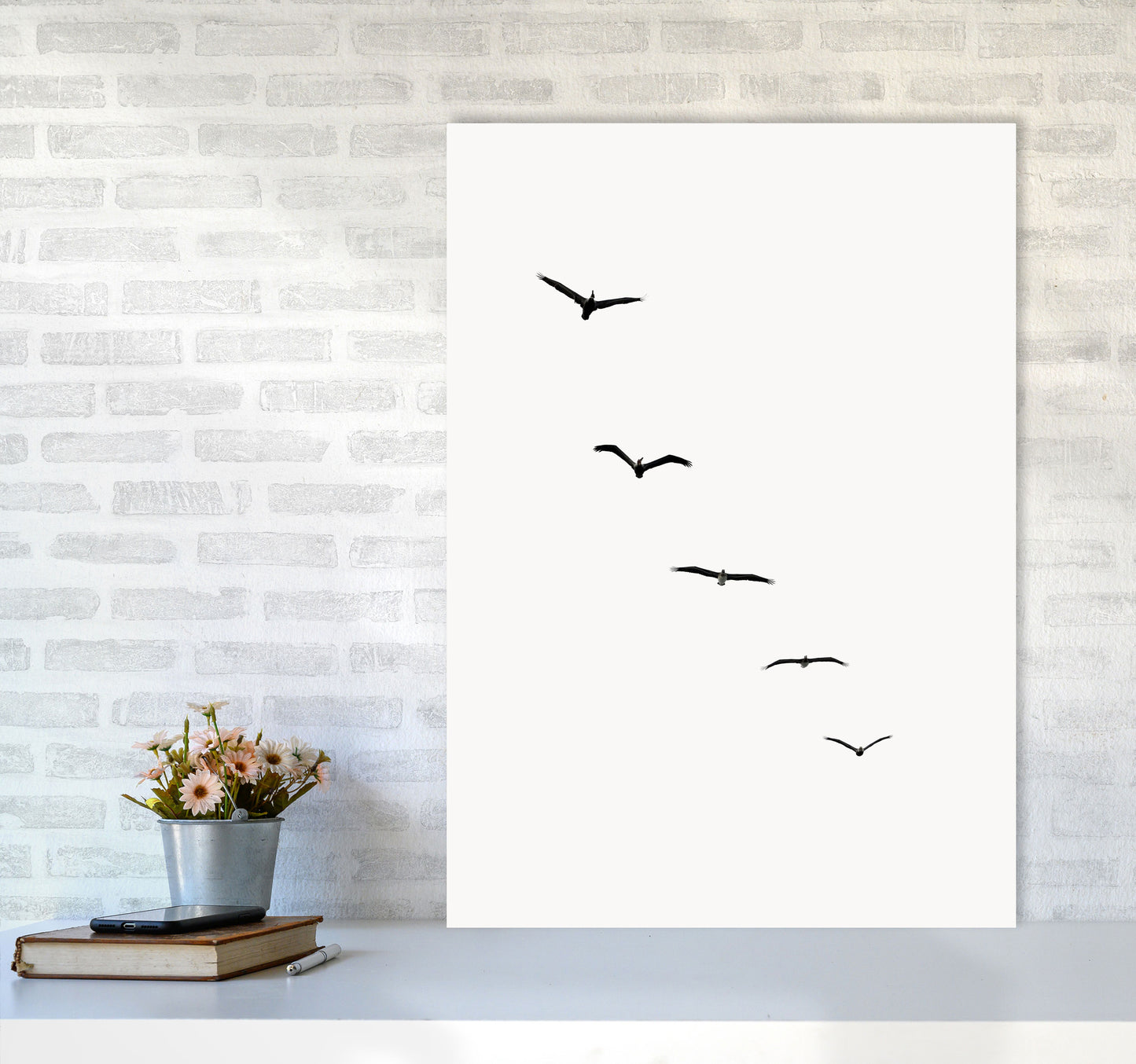 Heavenly Creatures - DARK Contemporary Art Print by Kubistika A1 Black Frame