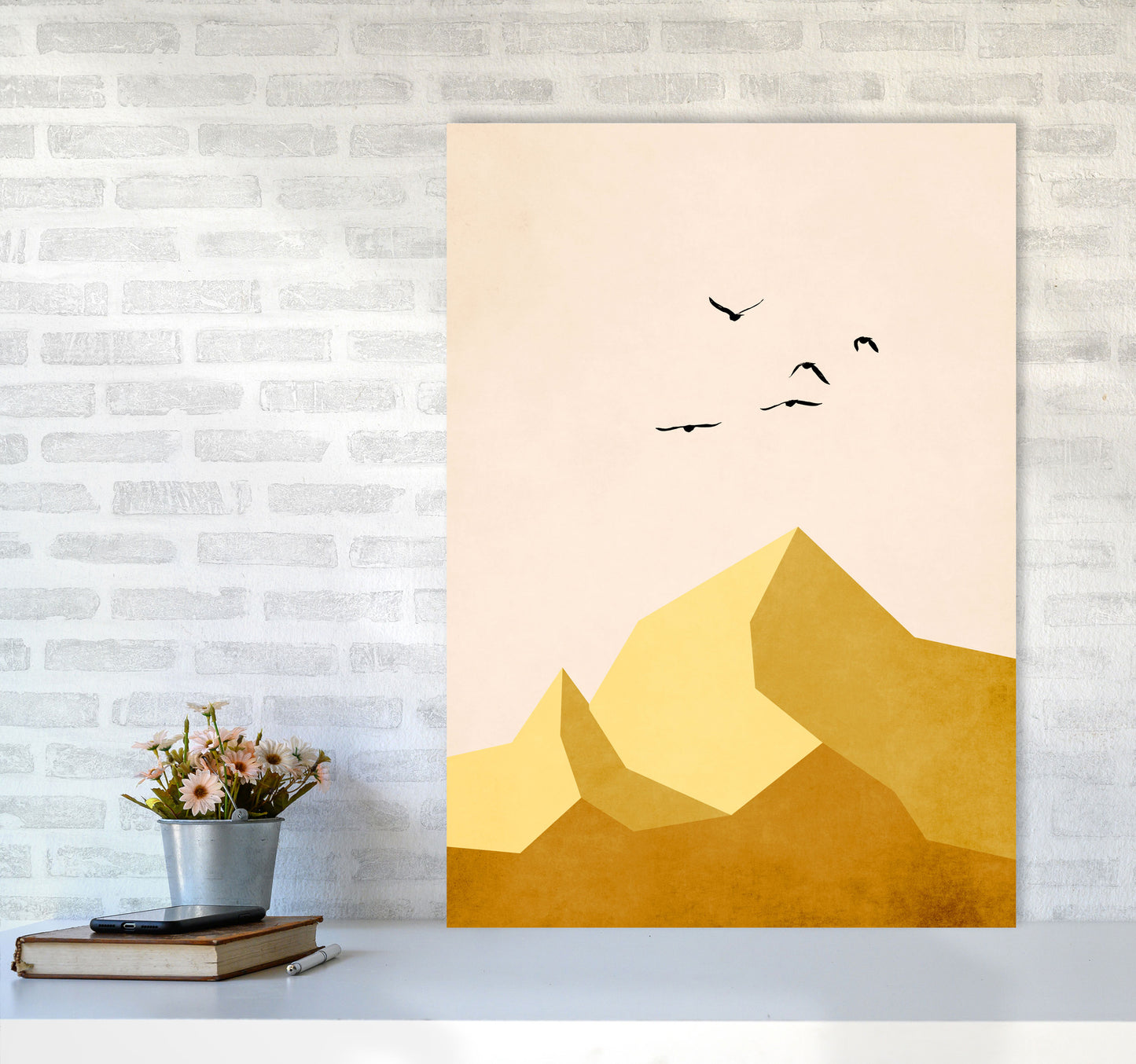 Zugspitze DREI Art Print by Kubistika A1 Black Frame