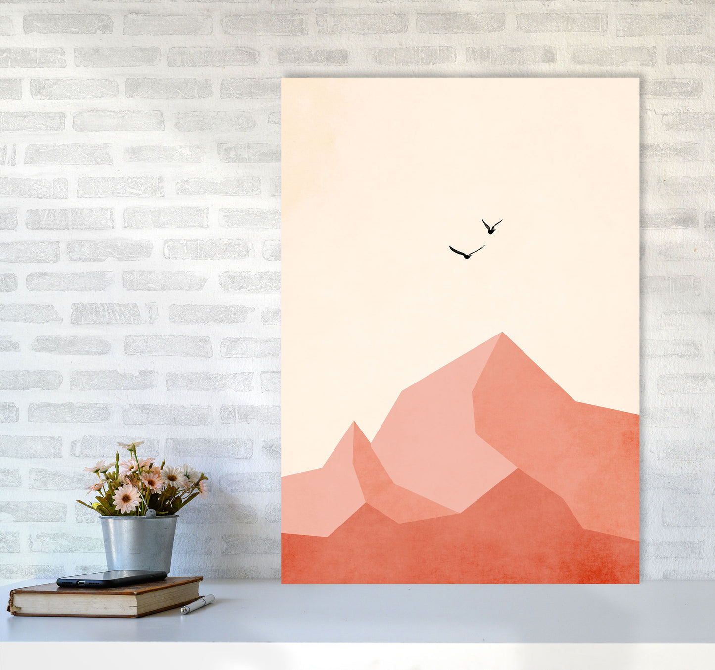 Zugspitze EINS Art Print by Kubistika A1 Black Frame