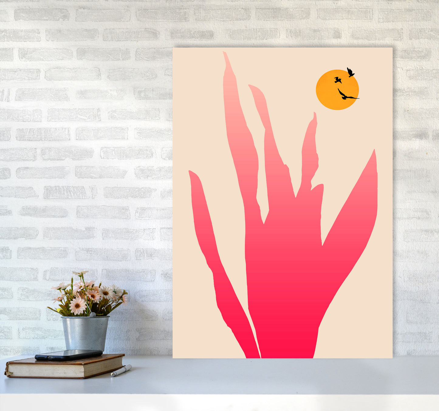 Strawberry Fields Forever Art Print by Kubistika A1 Black Frame